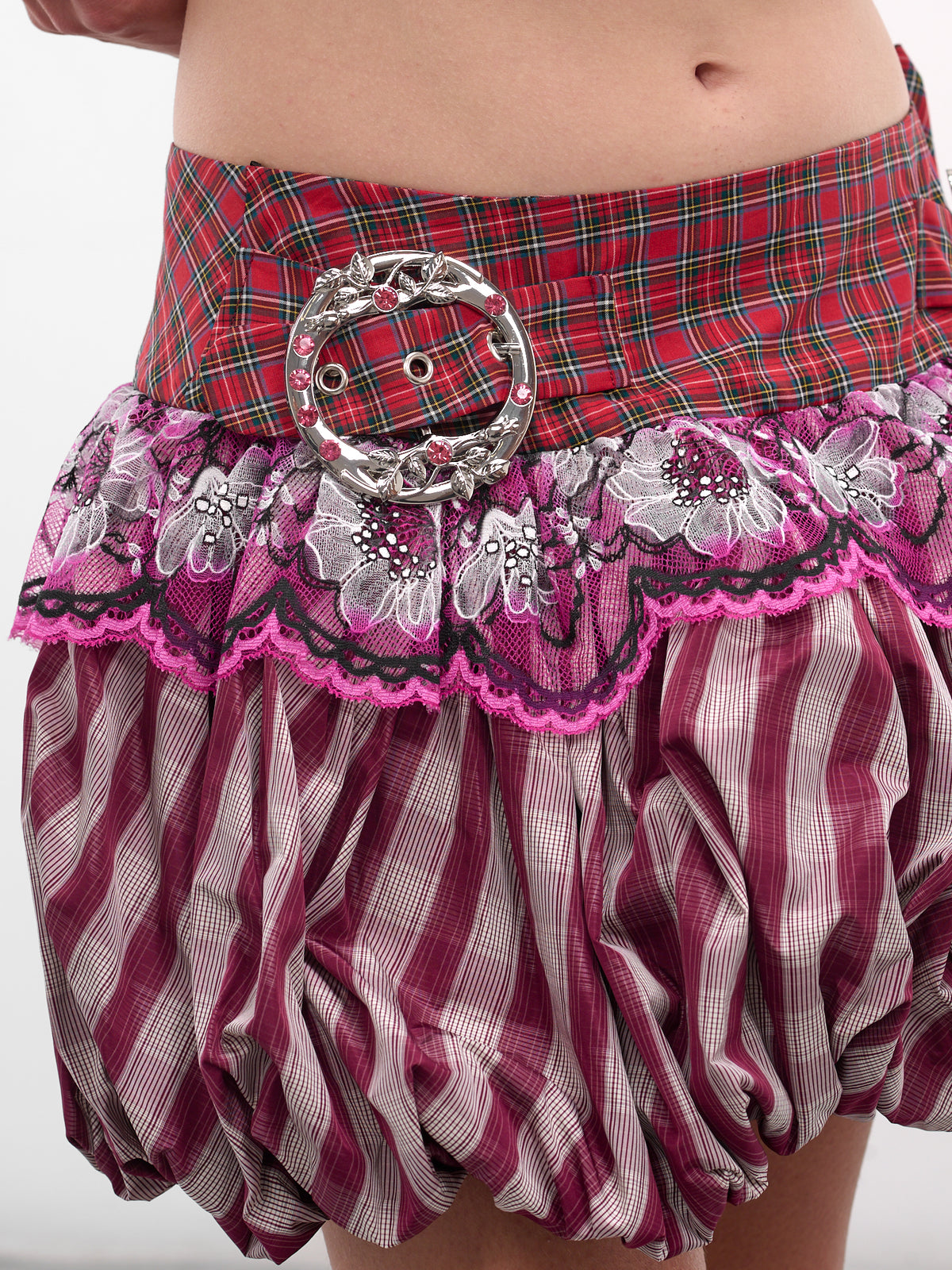 Pink Griffin Tartan Bubble Skirt (3265-GRIFFIN-PINK-MULTI)