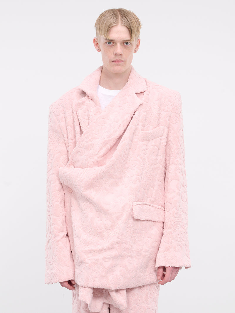 Sies Marjan - Maxim Cashmere Wrap Cardigan - Burgundy Pink - Men's Knitwear