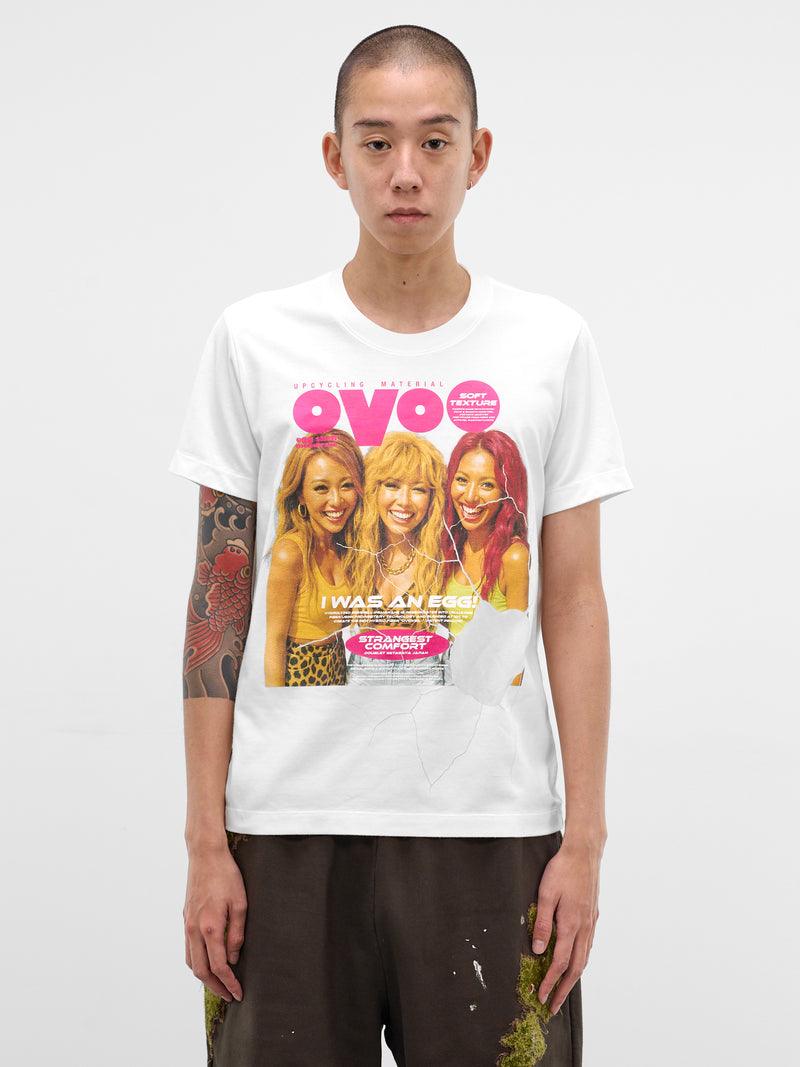 White Egg Crack Graphic Tee (33CS429-WHITE)