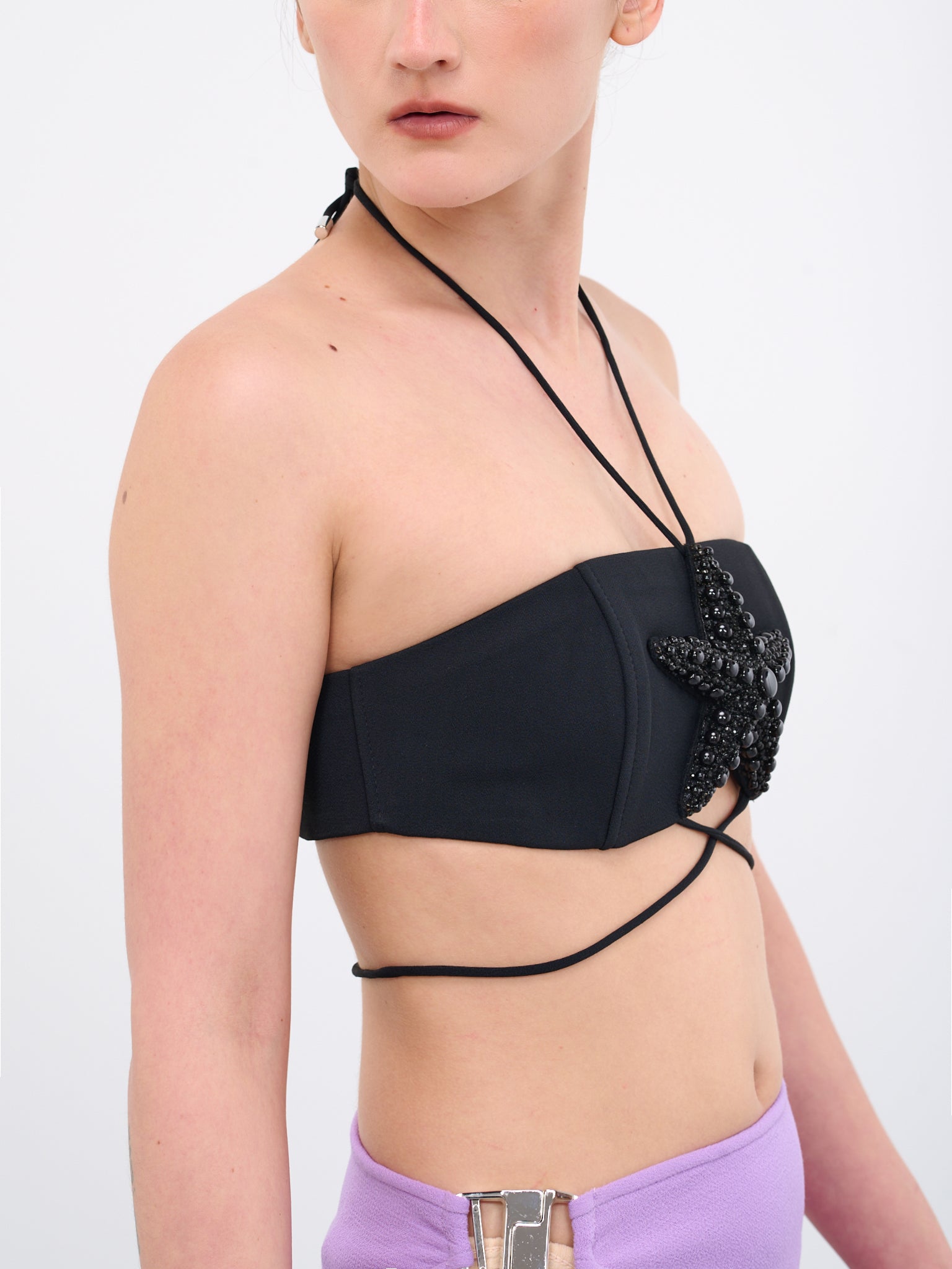 Crystal Starfish Bra Top (03BR-BLACK)