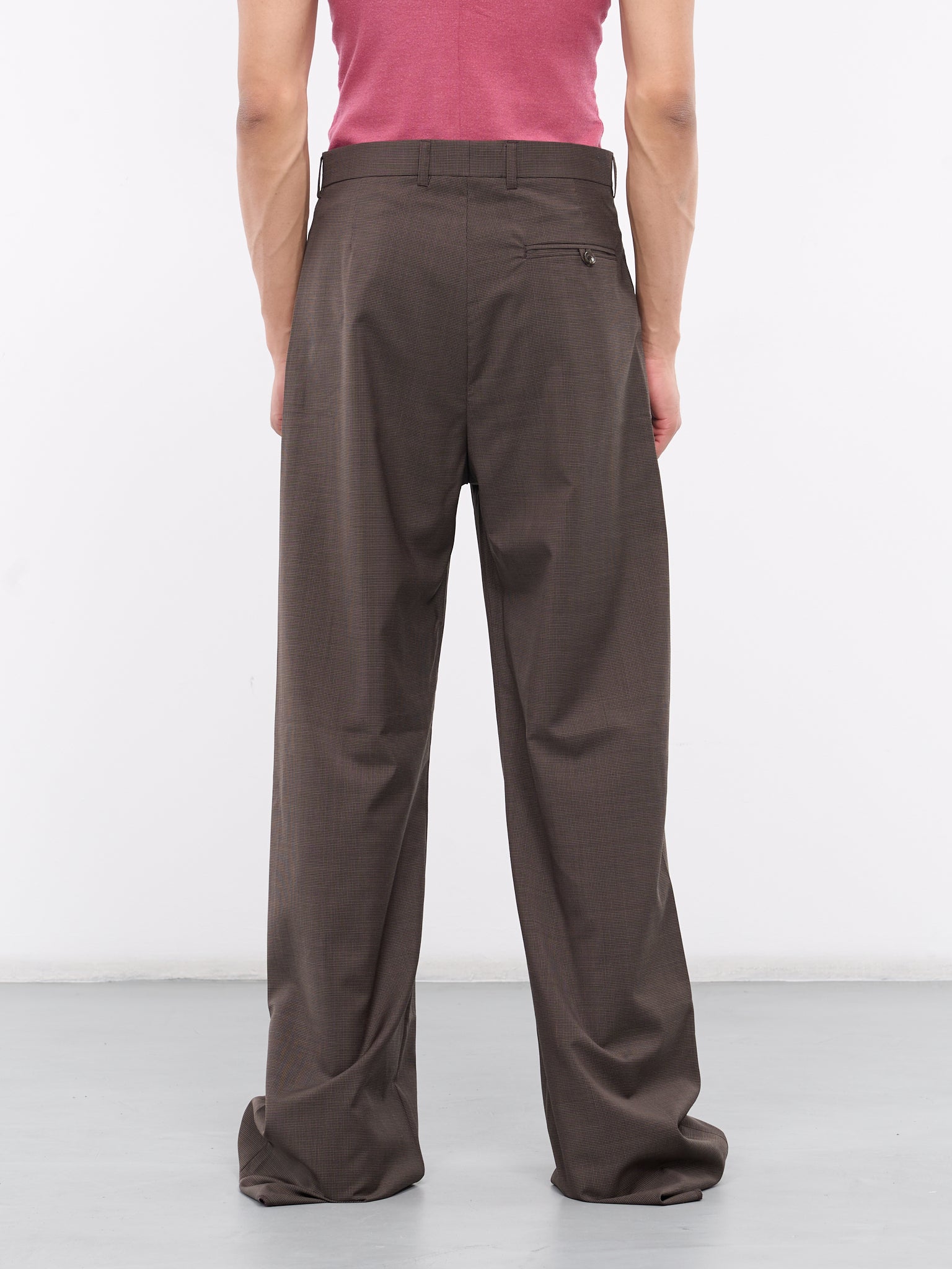 Tailored Extended Leg Trousers (347C-BROWN-HOUNDSTOOTH)