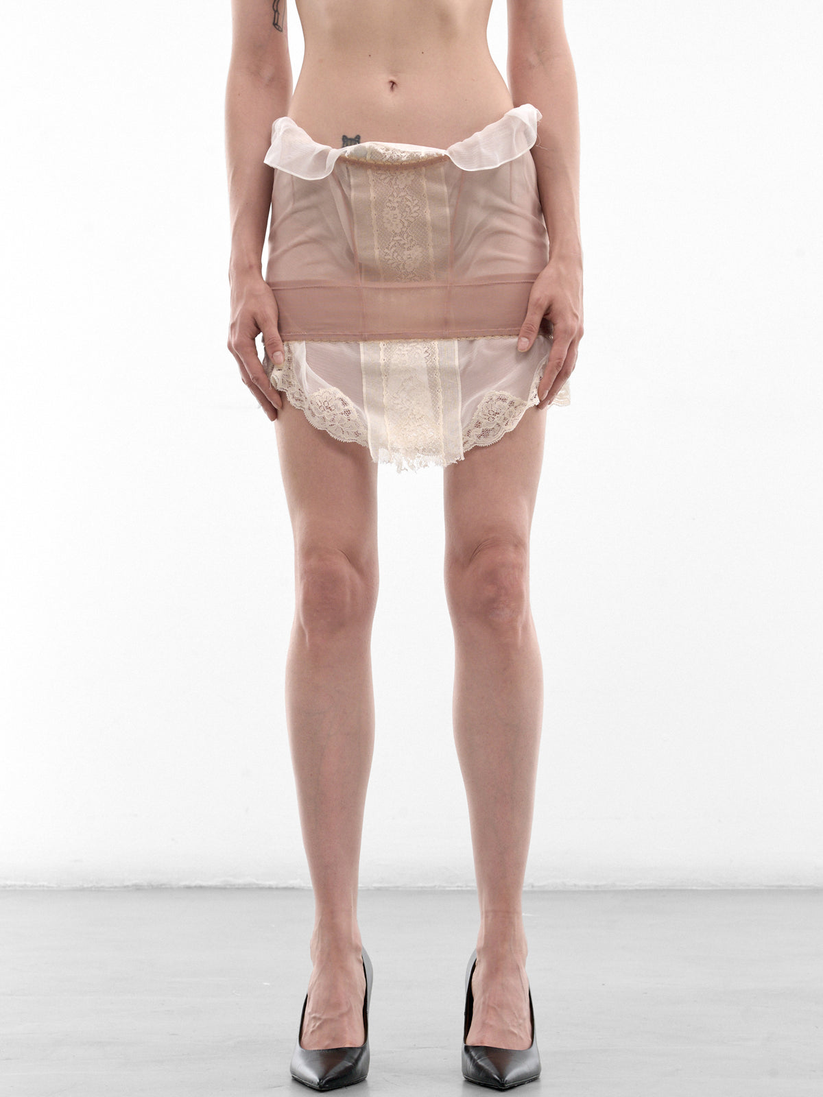 DILARA FINDIKOGLU Mask Of Pleasing Nude Skirt | H.Lorenzo - front