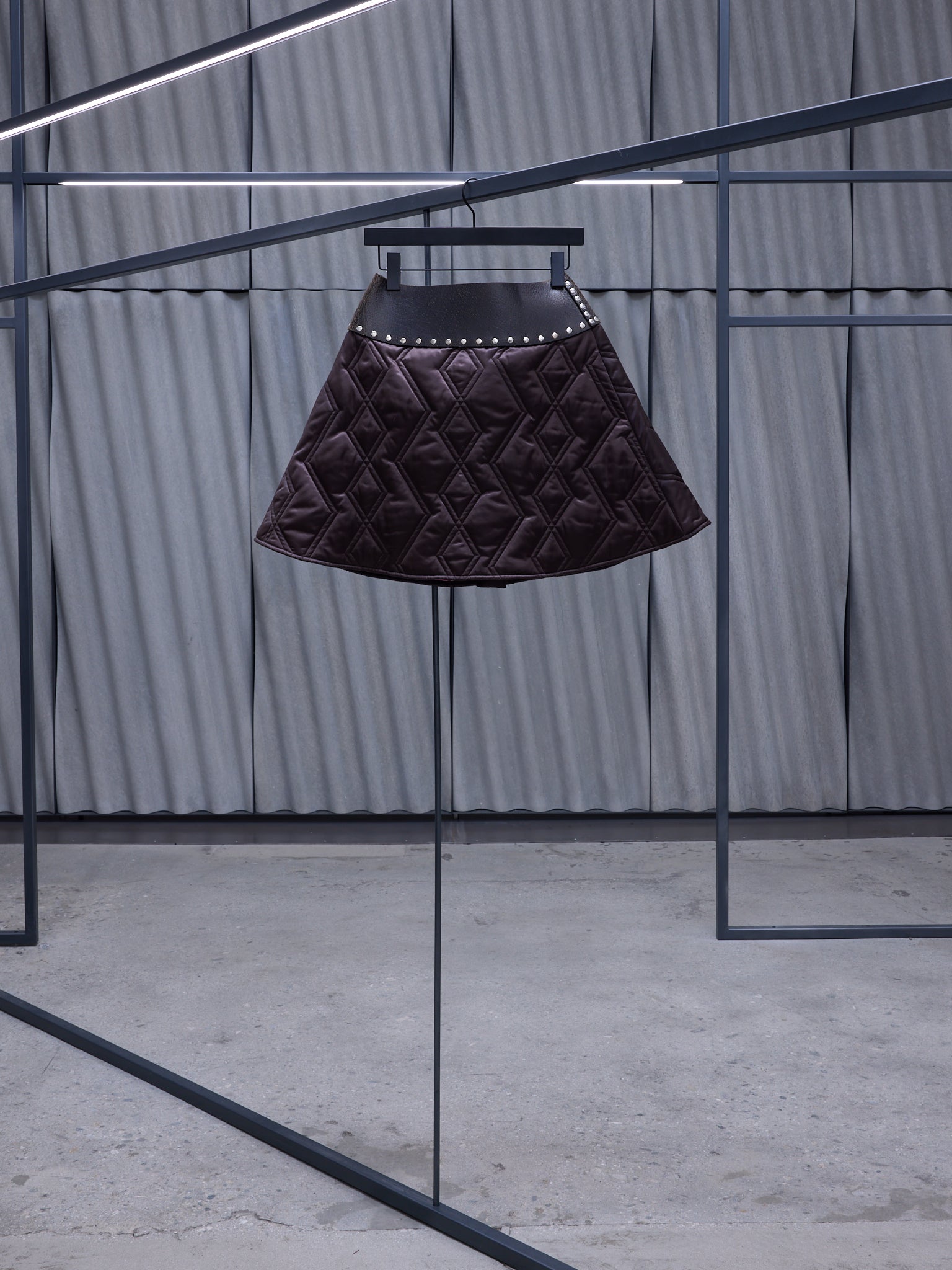 Brown Puffer Ridge Mini Skirt (3153-RIDGE-PUFFER-BROWN)