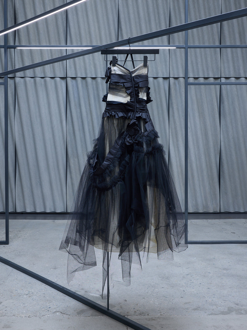 Black Deconstructed Tulle Dress (S29DD0014-S48403-900-BLACK)