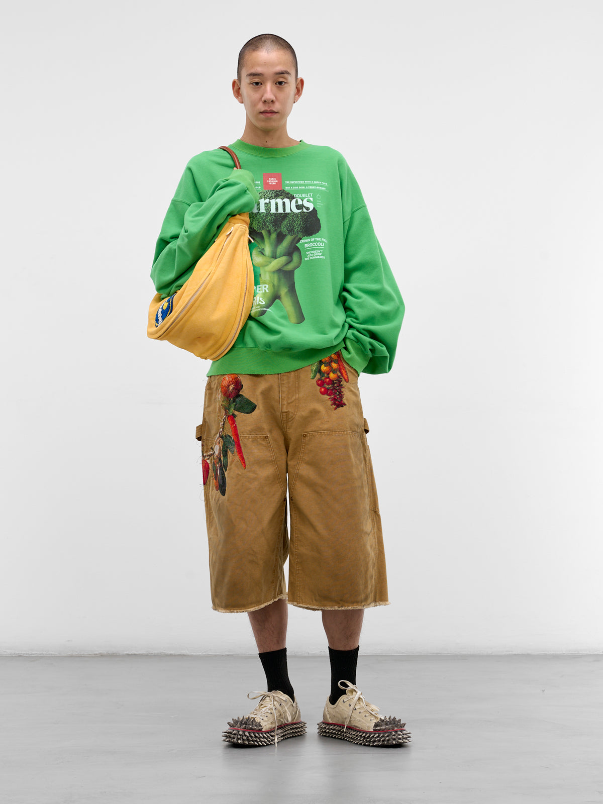 DOUBLET Yellow Banana Shoulder Bag | H.Lorenzo - styled