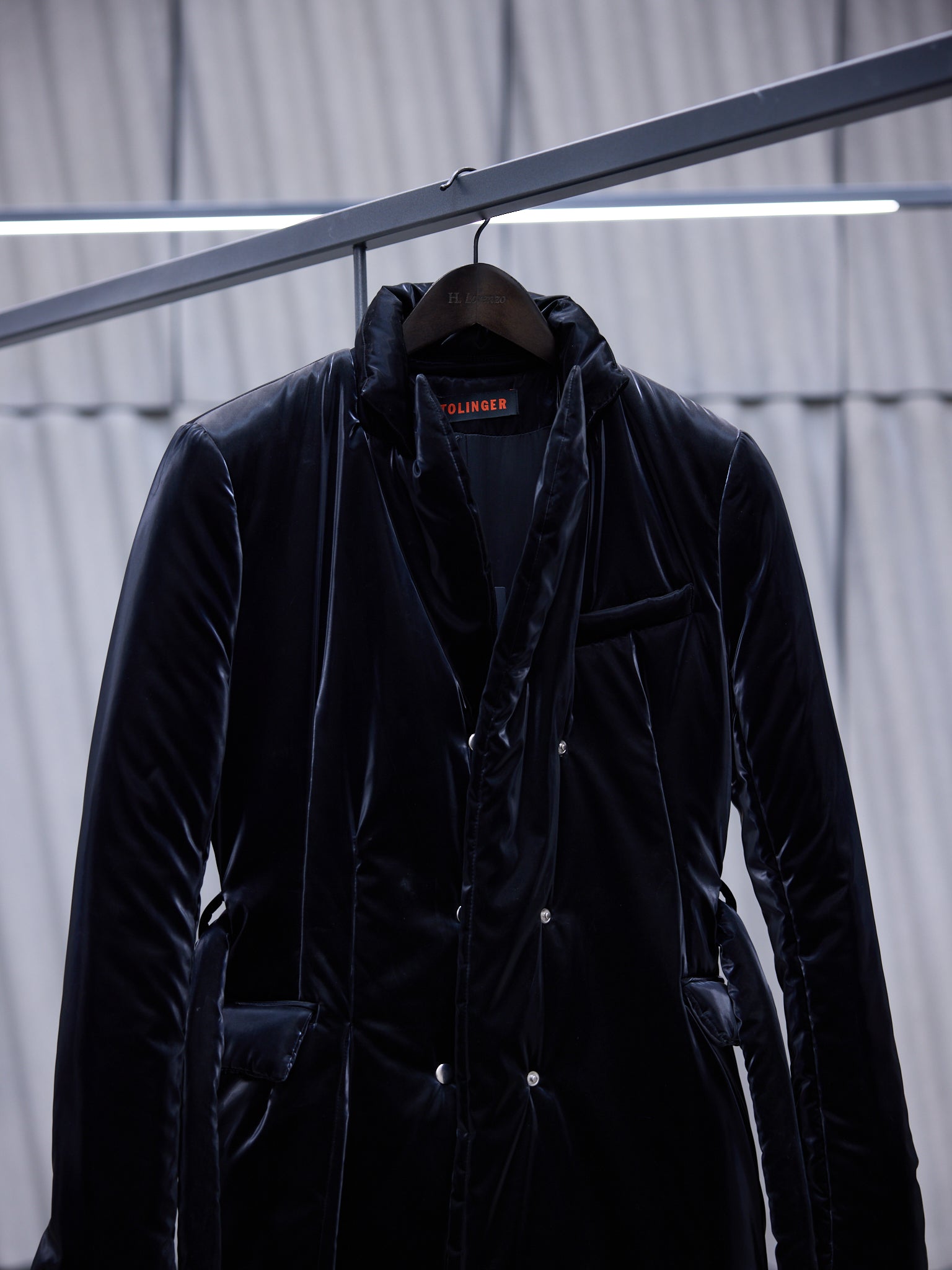 Black Signature Split Puffer Coat (903202-BLACK)