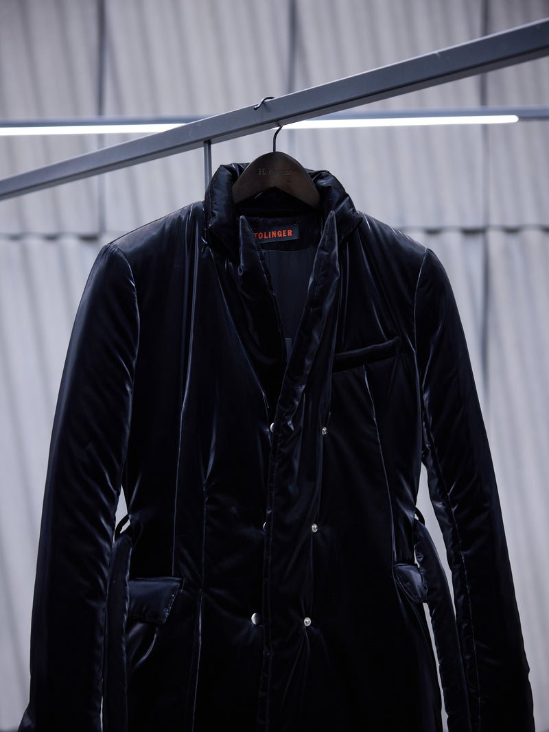 Black Signature Split Puffer Coat (903202-BLACK)