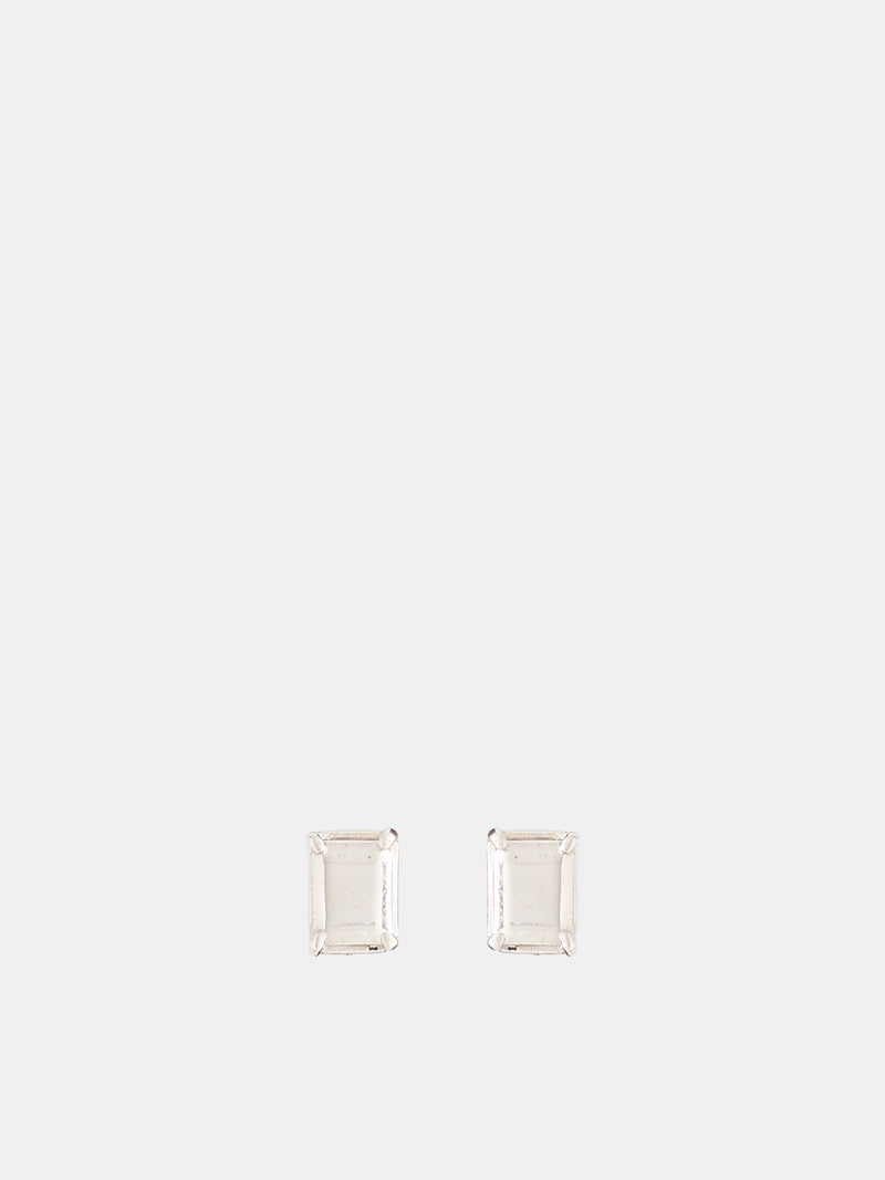 Silver Stone Box Stud (MA226864-SS-SILVER-STONE-BOX)
