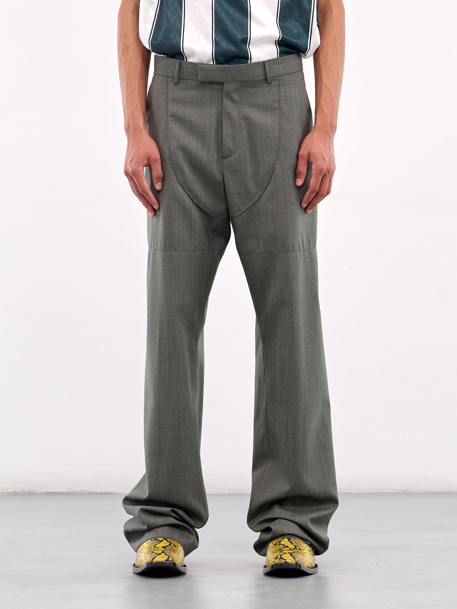 Lace-Up Trousers (367WT11415-GREEN)