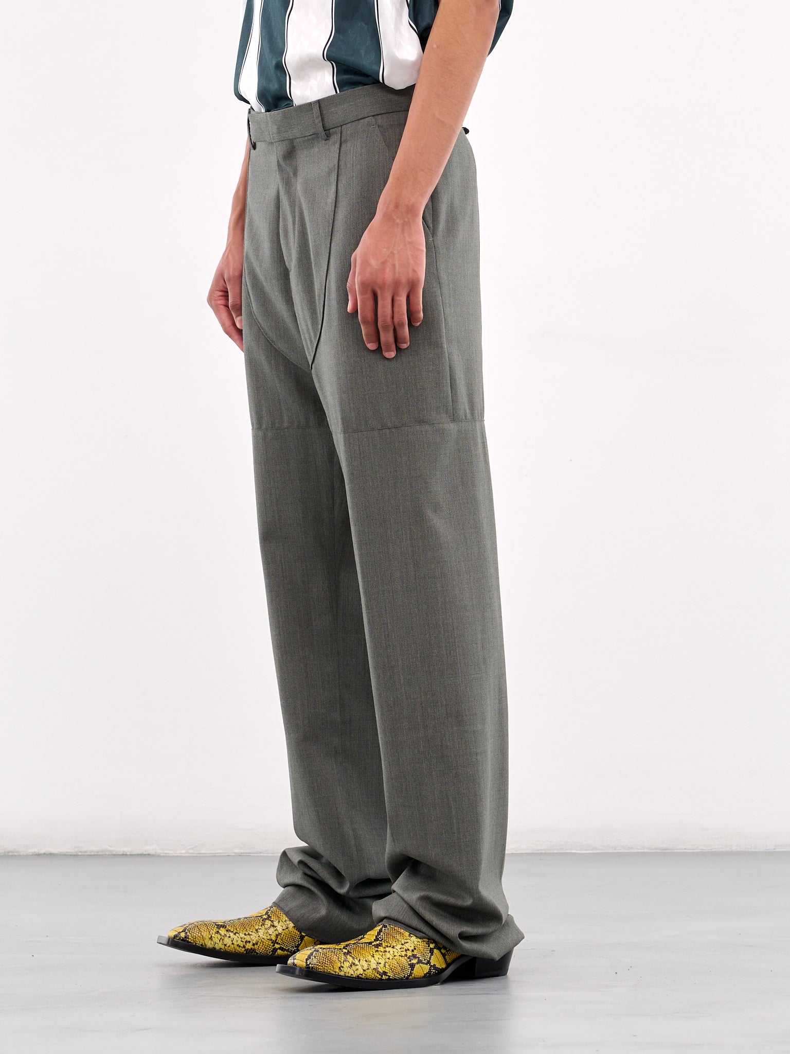 Lace-Up Trousers (367WT11415-GREEN)