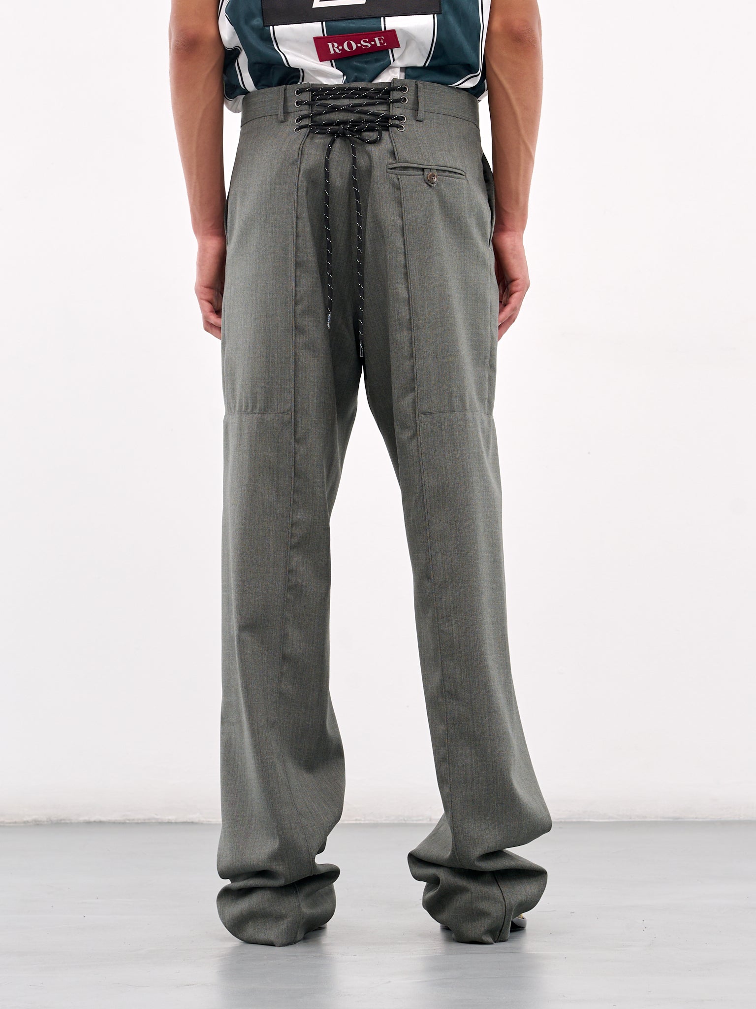 Lace-Up Trousers (367WT11415-GREEN)