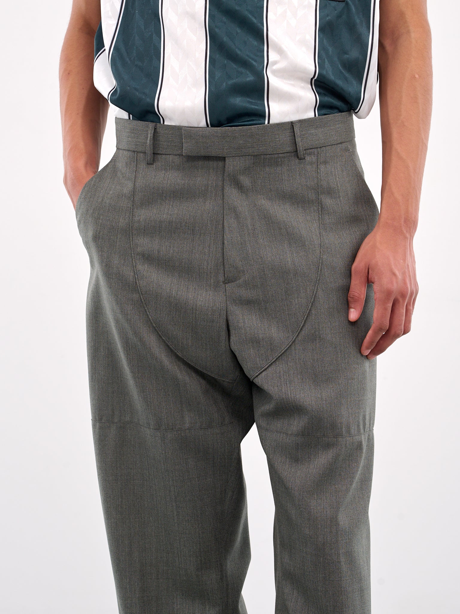 Lace-Up Trousers (367WT11415-GREEN)