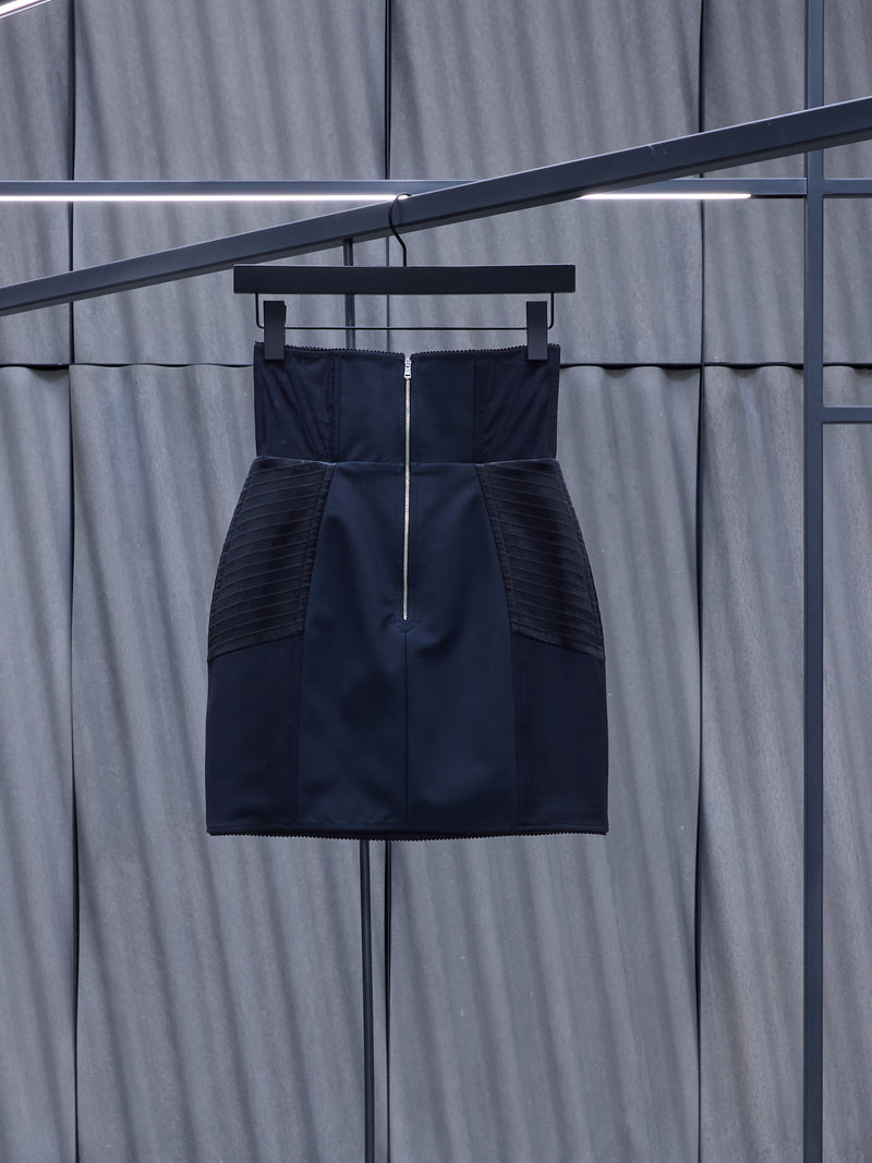 Black Corset Belt Mini Skirt (F4CM5T-GDBPB-S9000-BLACK)