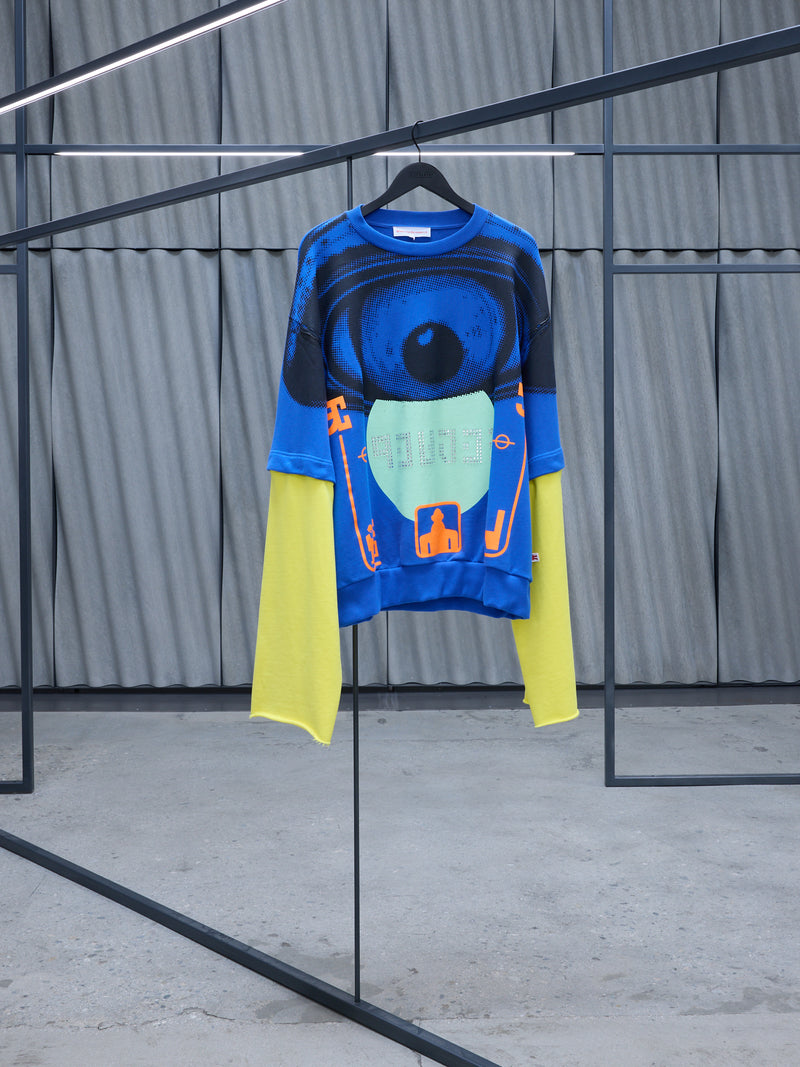 Blue Peace Super Oversized Sweater (8030-PEACE-CC37-BLUE)