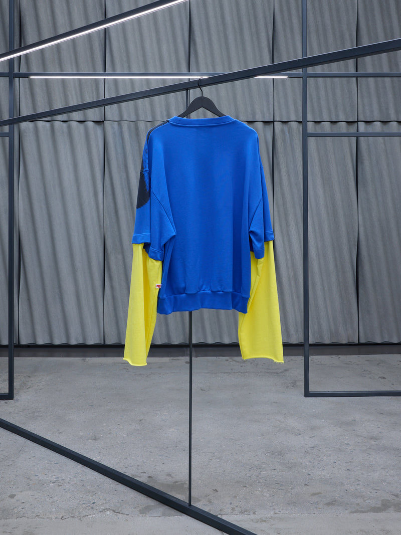 Blue Peace Super Oversized Sweater (8030-PEACE-CC37-BLUE)