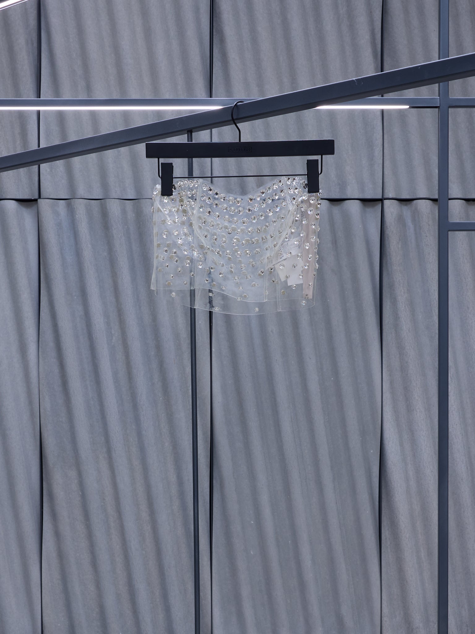 Transparent Sudded Crop Top (4C076A-N0989-TRANSPARENT)