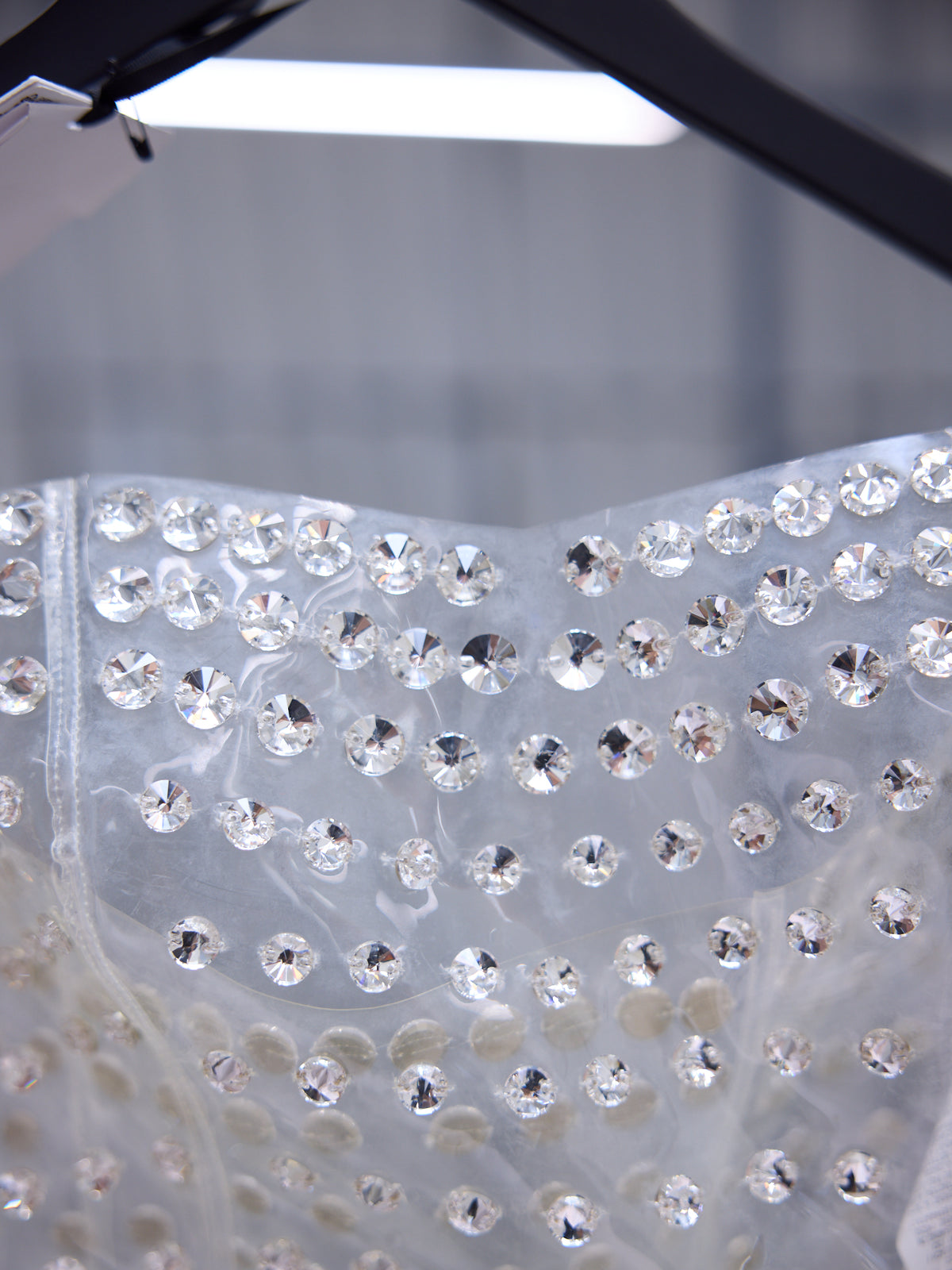 Transparent Sudded Crop Top (4C076A-N0989-TRANSPARENT)