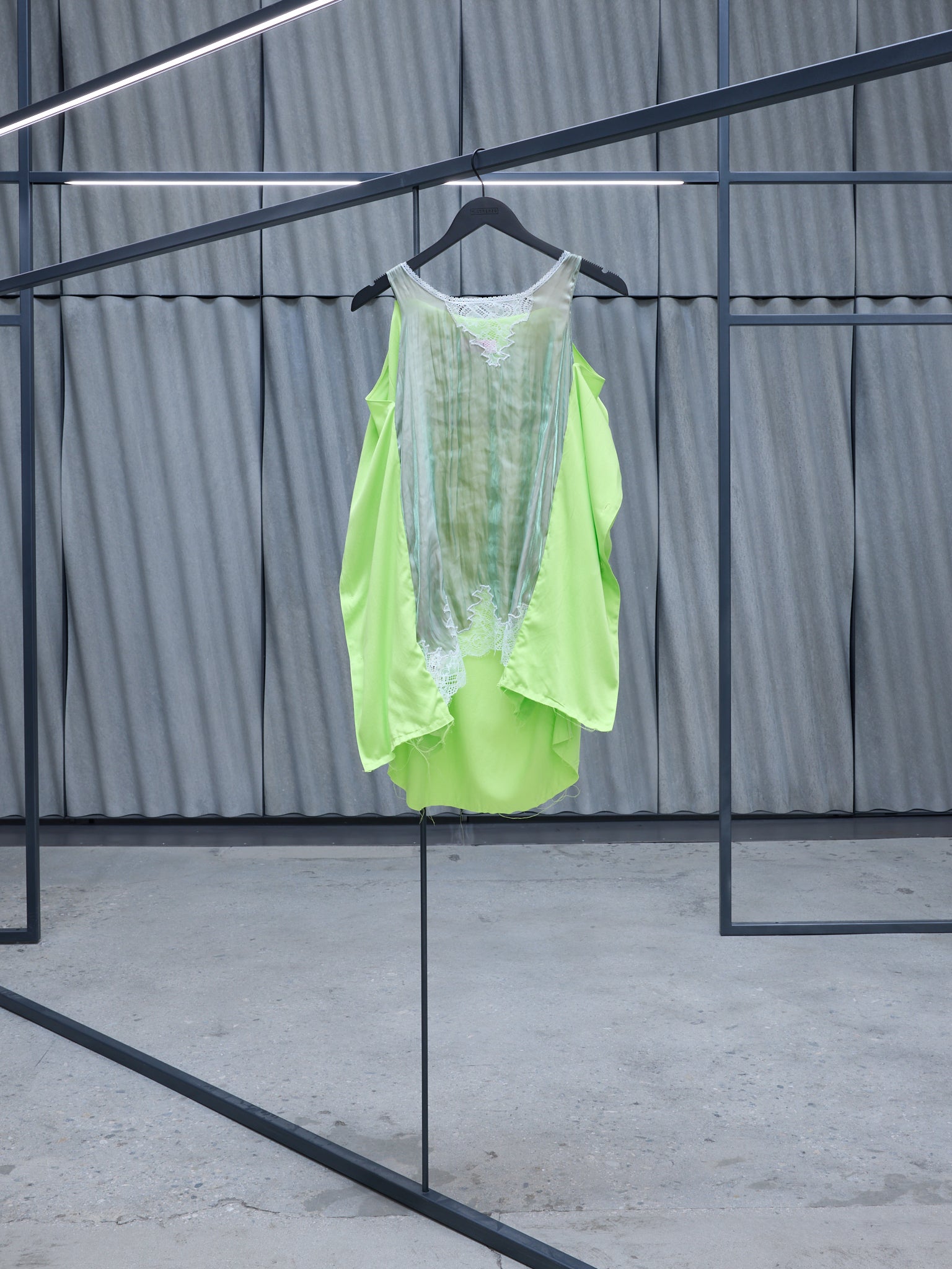 Lime Button-Up Camisole Shirt (426-LIMIRR-LIME-IRRIDESCENT)