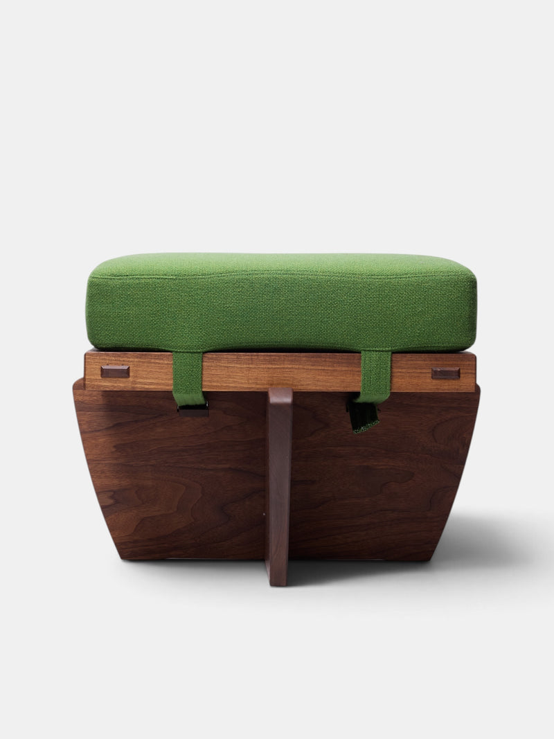 Green Cushioned Wooden Stool (STOOK#3-GREEN)