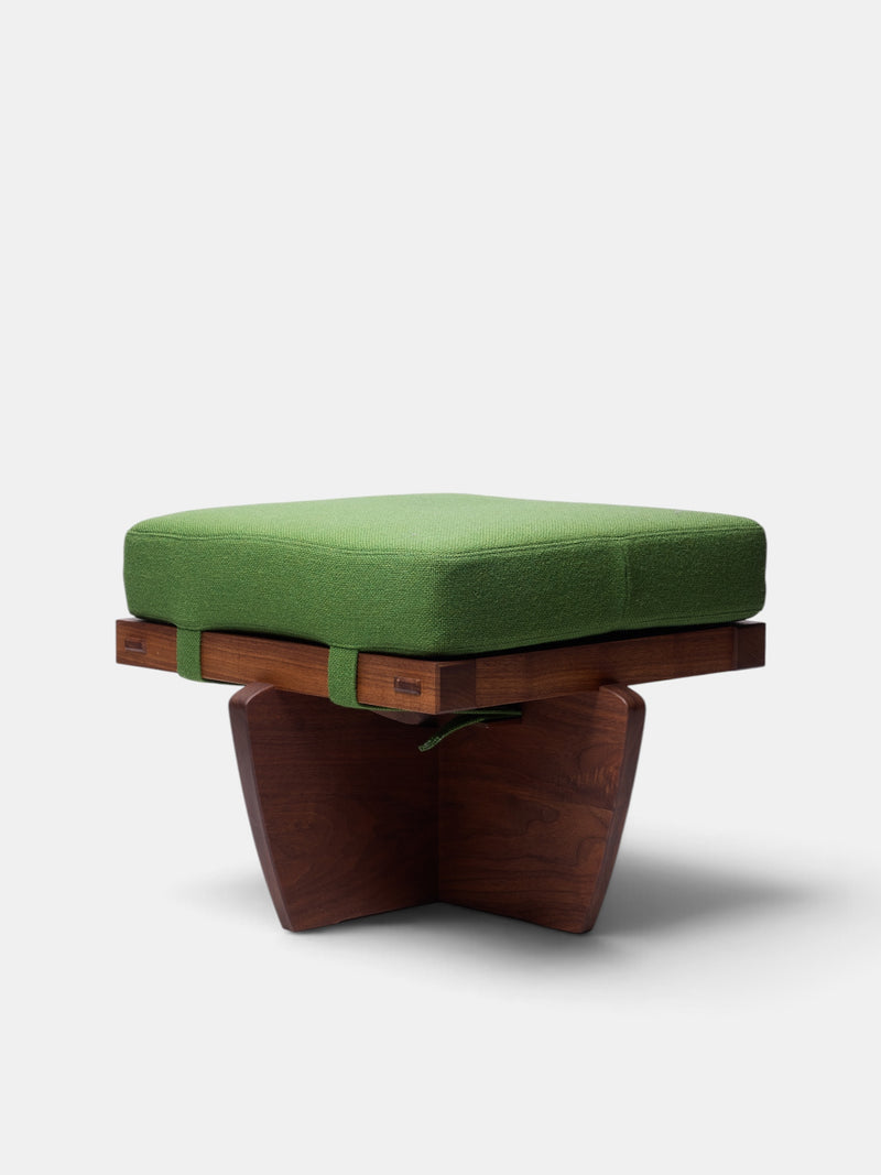 Green Cushioned Wooden Stool (STOOK#3-GREEN)