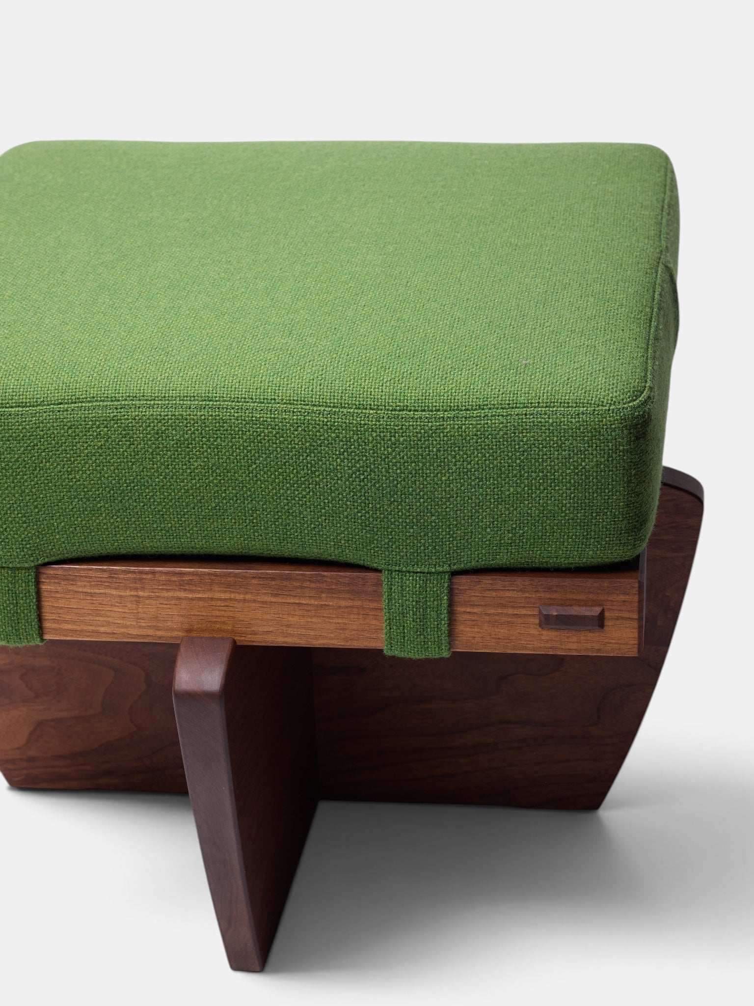 Green Cushioned Wooden Stool (STOOK#3-GREEN)