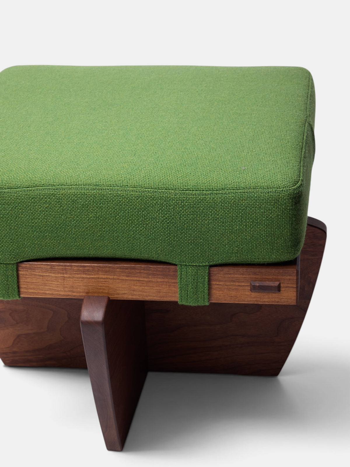Green Cushioned Wooden Stool (STOOK#3-GREEN)
