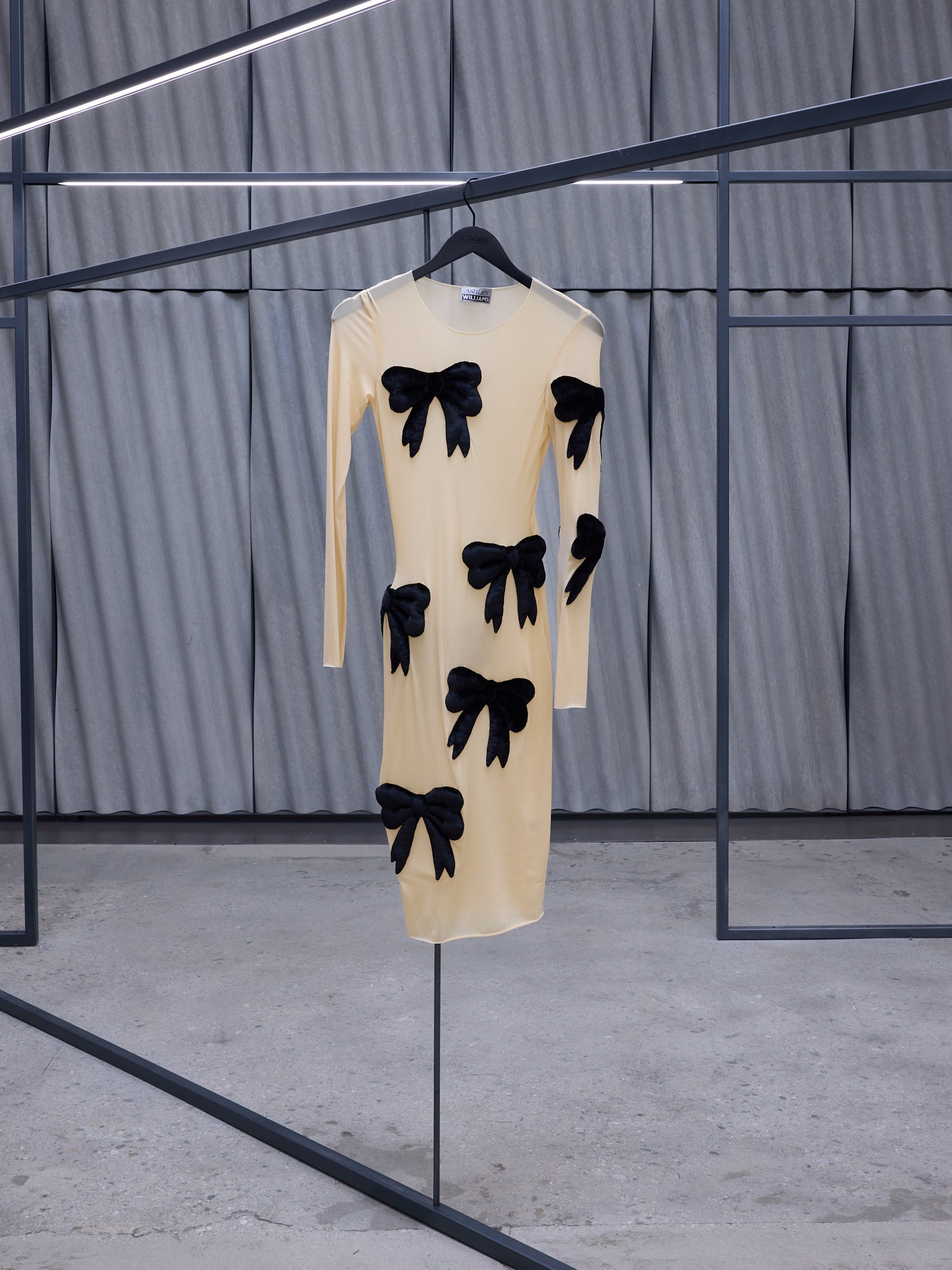 Nude Mesh Confetti Dress (0033-CONFETTI-NUDE-BLACK)