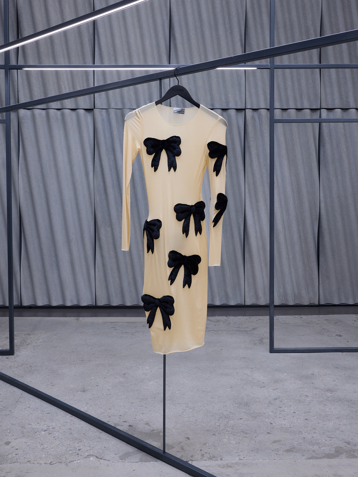 Nude Mesh Confetti Dress (0033-CONFETTI-NUDE-BLACK)