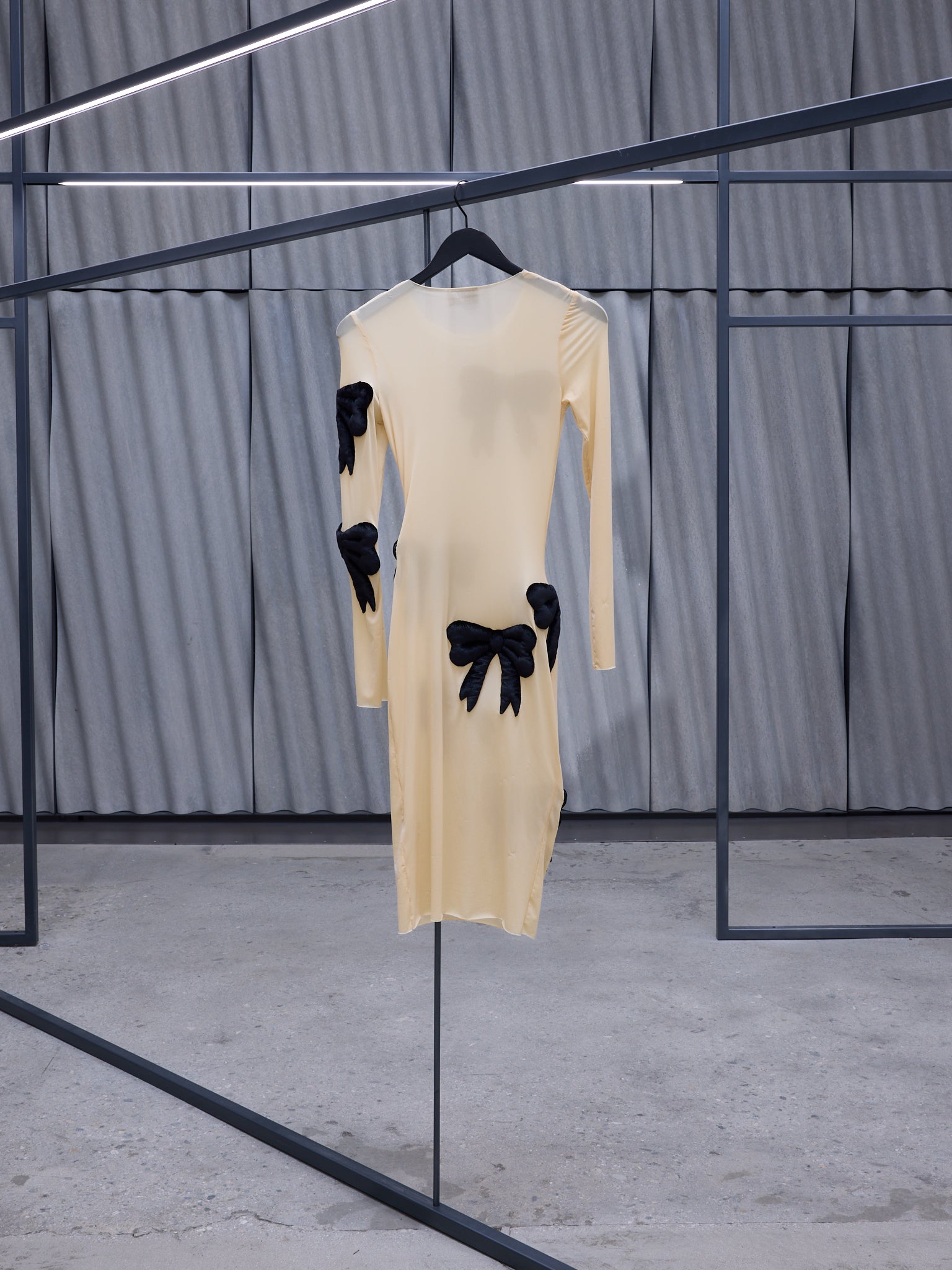 Nude Mesh Confetti Dress (0033-CONFETTI-NUDE-BLACK)