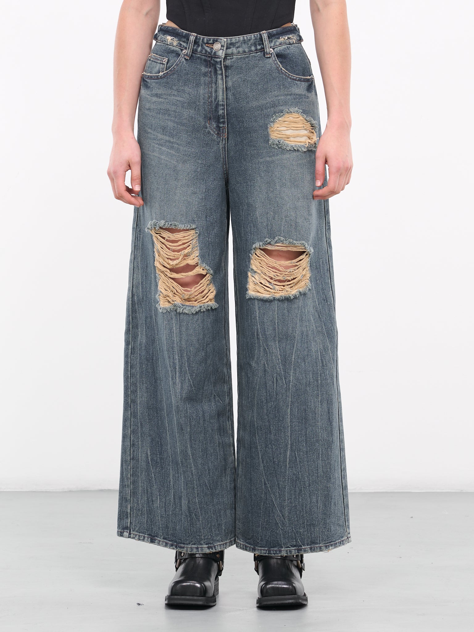 Distressed Denim Pants (3921W50P-BLUE)