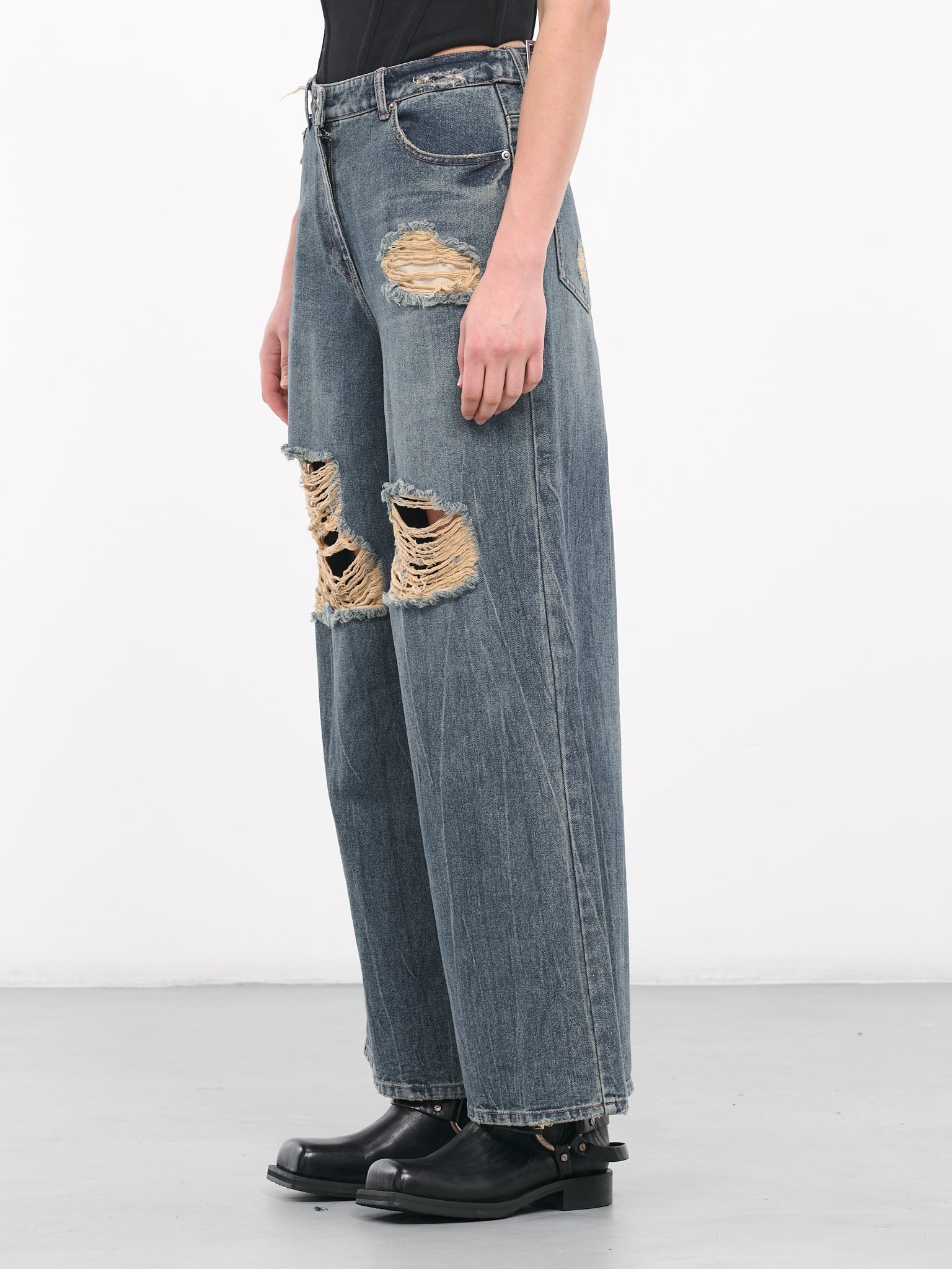 Distressed Denim Pants (3921W50P-BLUE)