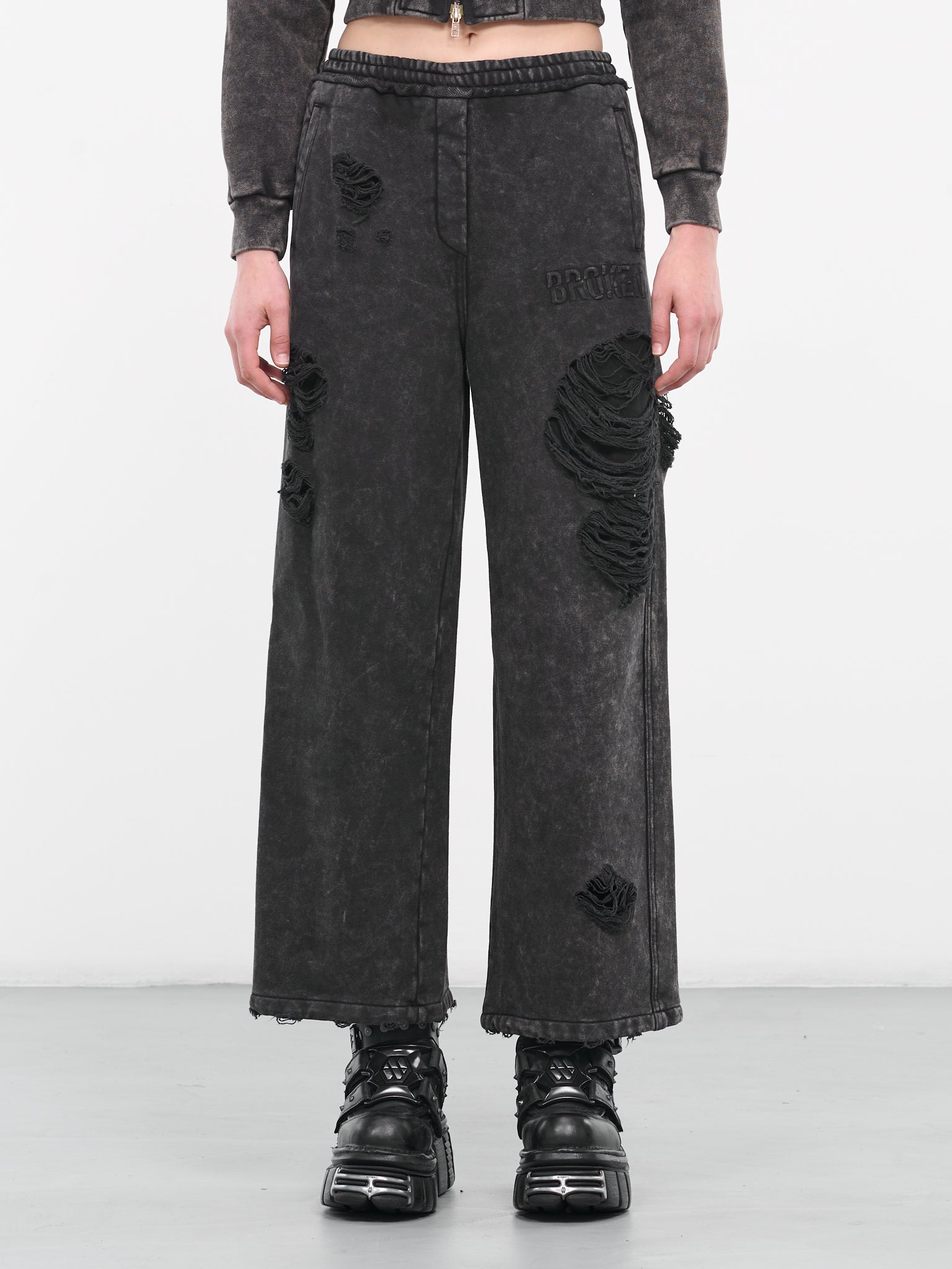 Distressed Sweat Pants (3921W524-ASH)