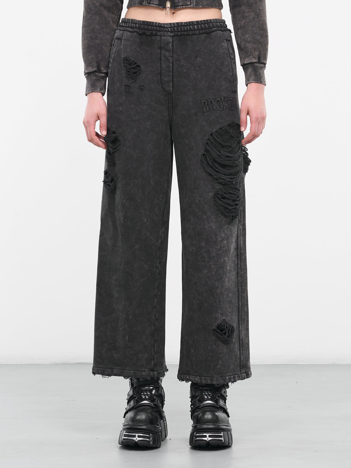 Distressed Sweat Pants (3921W524-ASH)