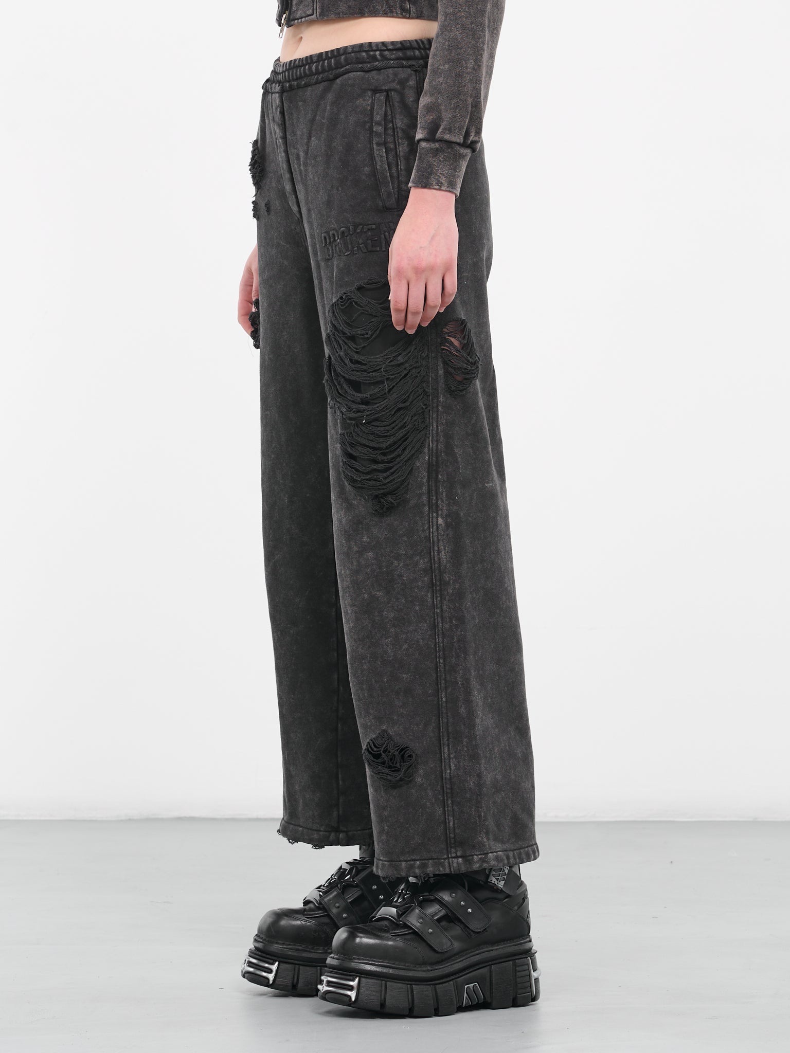Distressed Sweat Pants (3921W524-ASH)