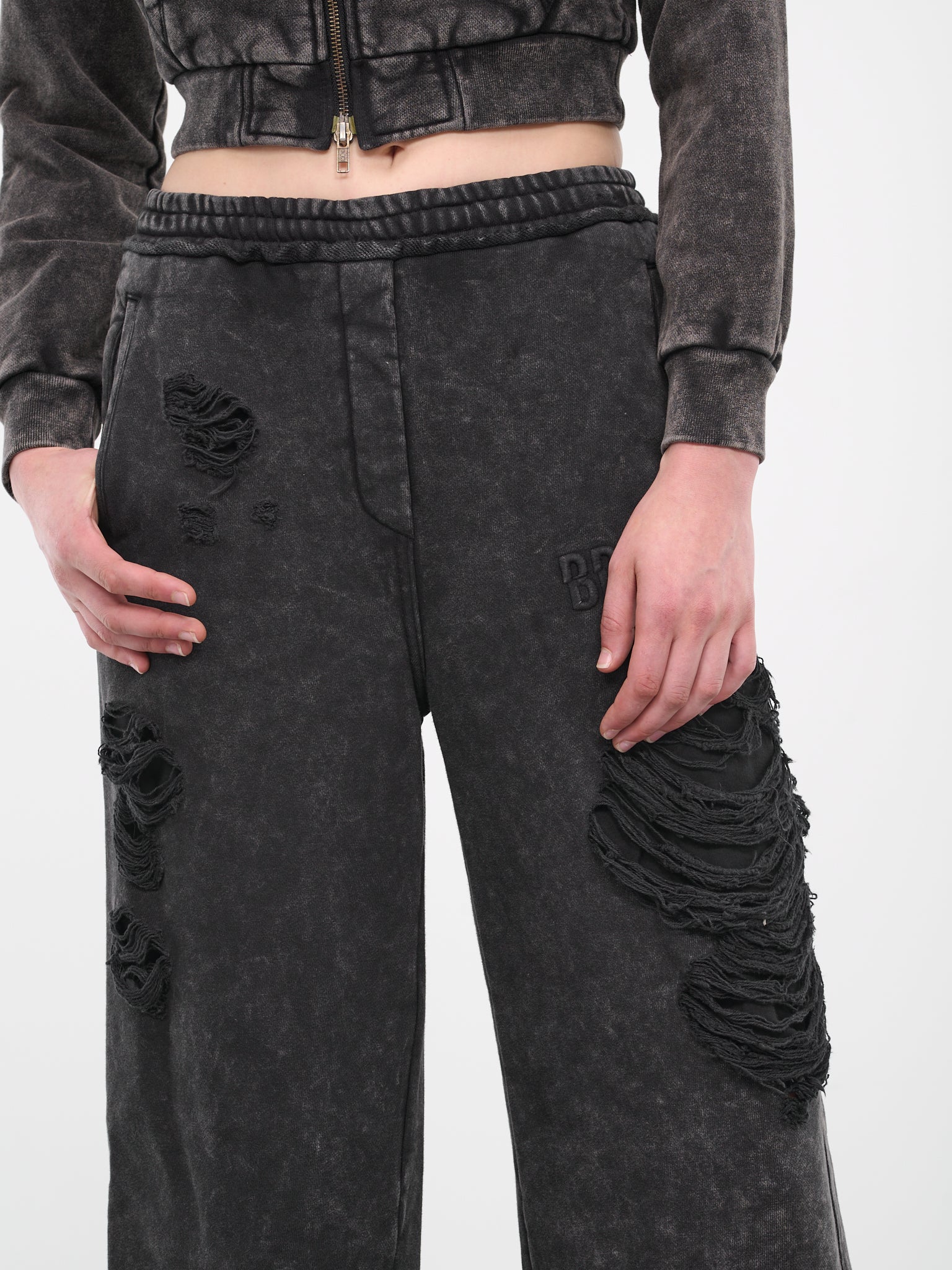 Distressed Sweat Pants (3921W524-ASH)