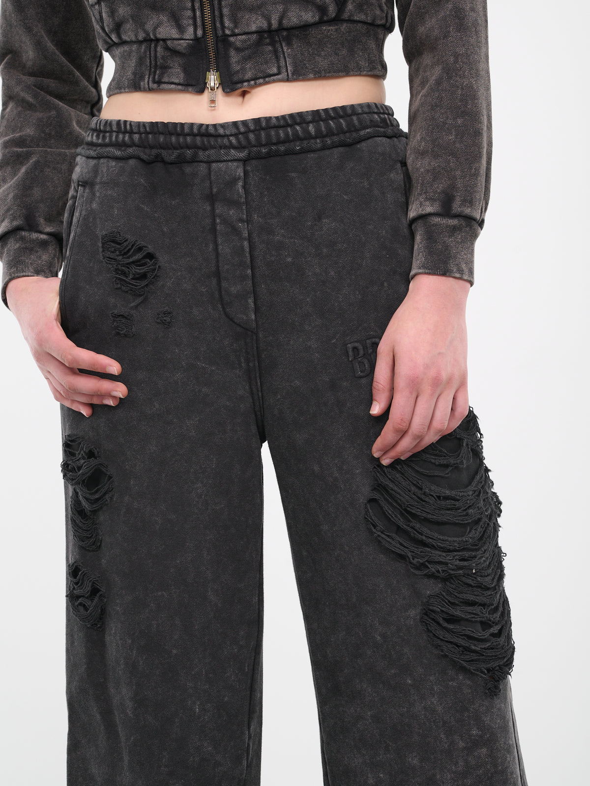 Distressed Sweat Pants (3921W524-ASH)