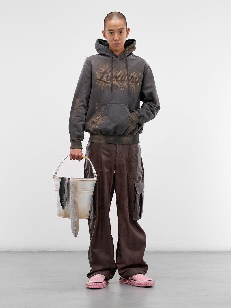 DOUBLET Silver Leather Bucket Bag | H.Lorenzo - styled