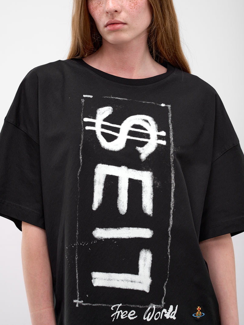 Black Cotton Lies Boxy Tee (3G01004Y-J001M-N401-BLACK)