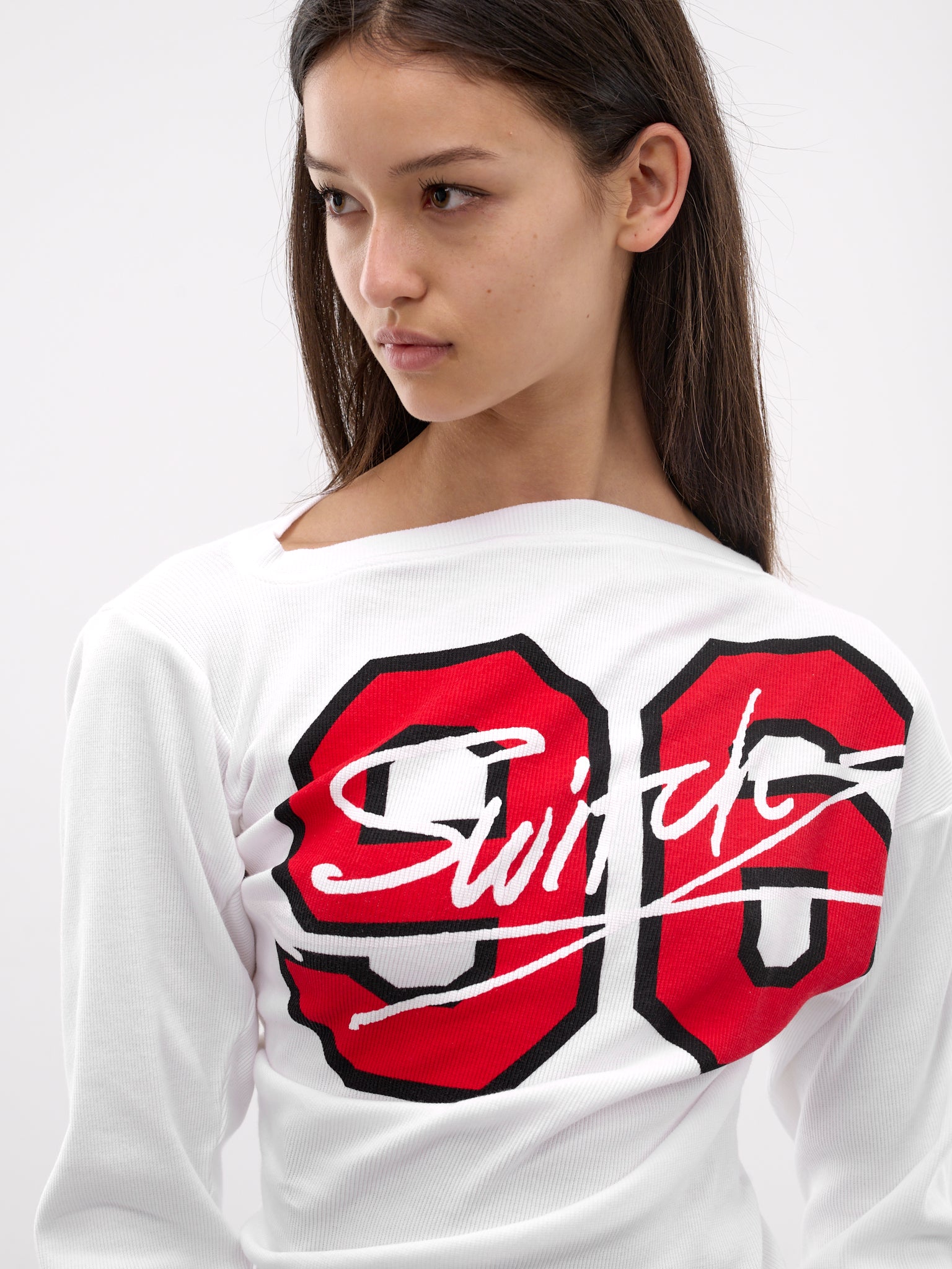 White Hebo Graphic Long Sleeve (3G01005G-J009C-WHITE)