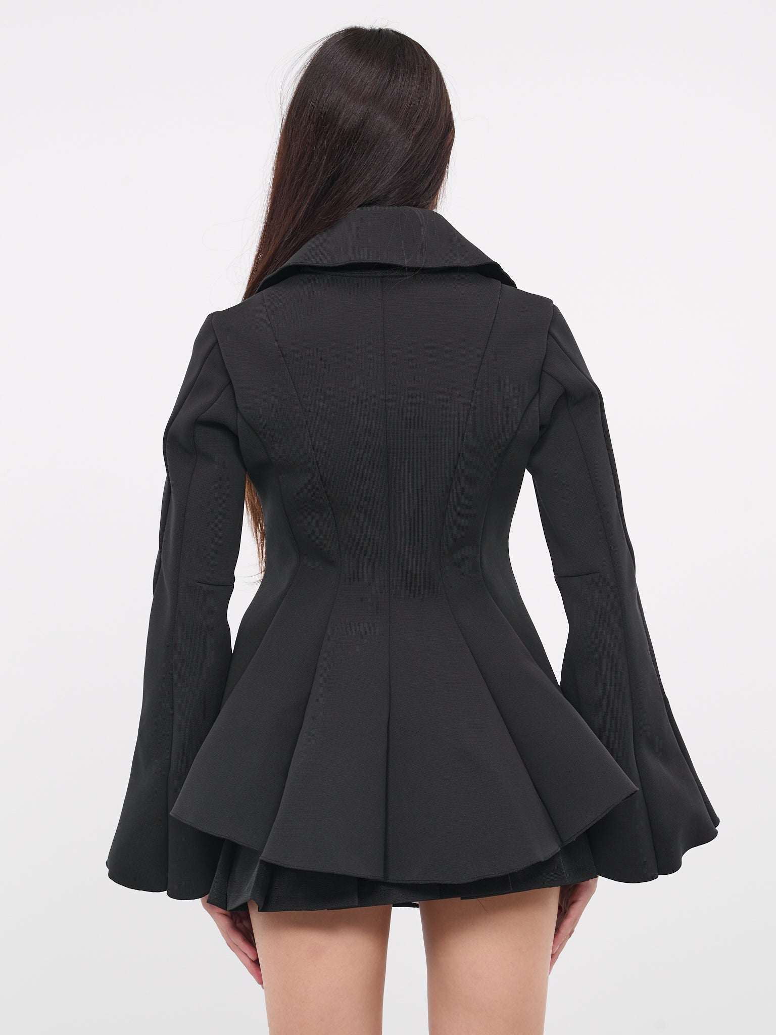 Peplum Zip Jacket (3L-J004-051-BLACK)