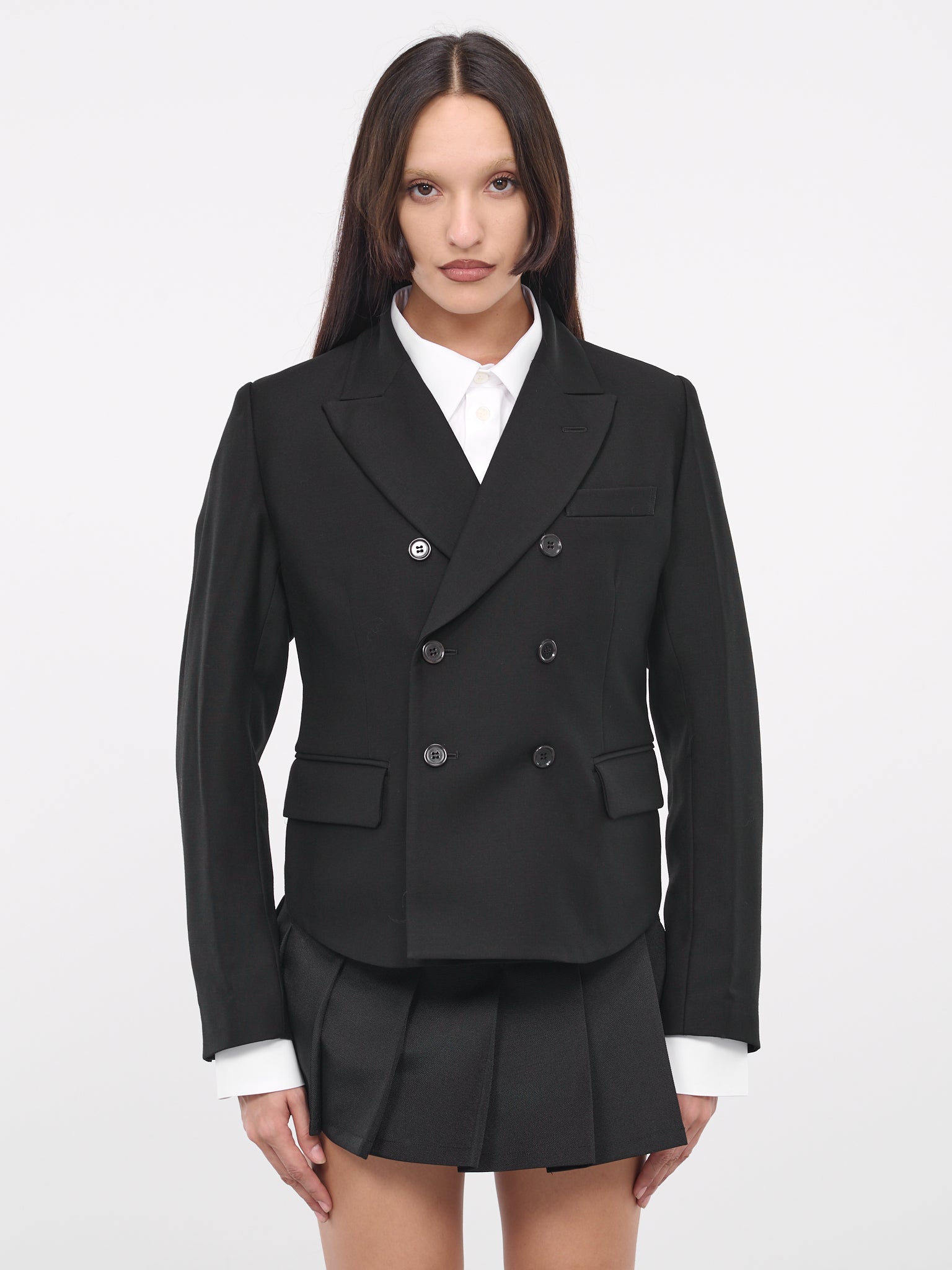 Lace-Up Blazer (3L-J006-051-BLACK)
