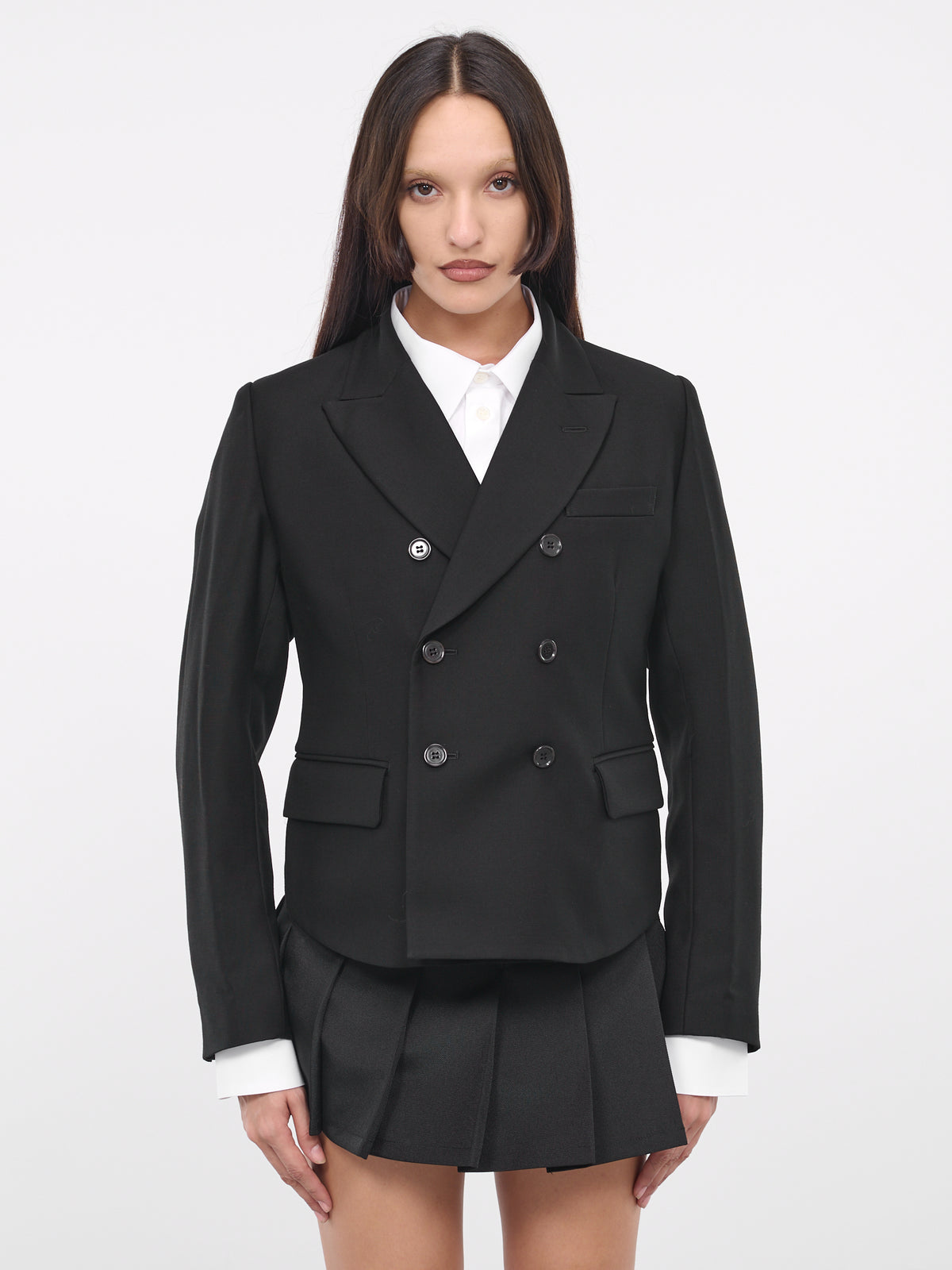 Lace-Up Blazer (3L-J006-051-BLACK)