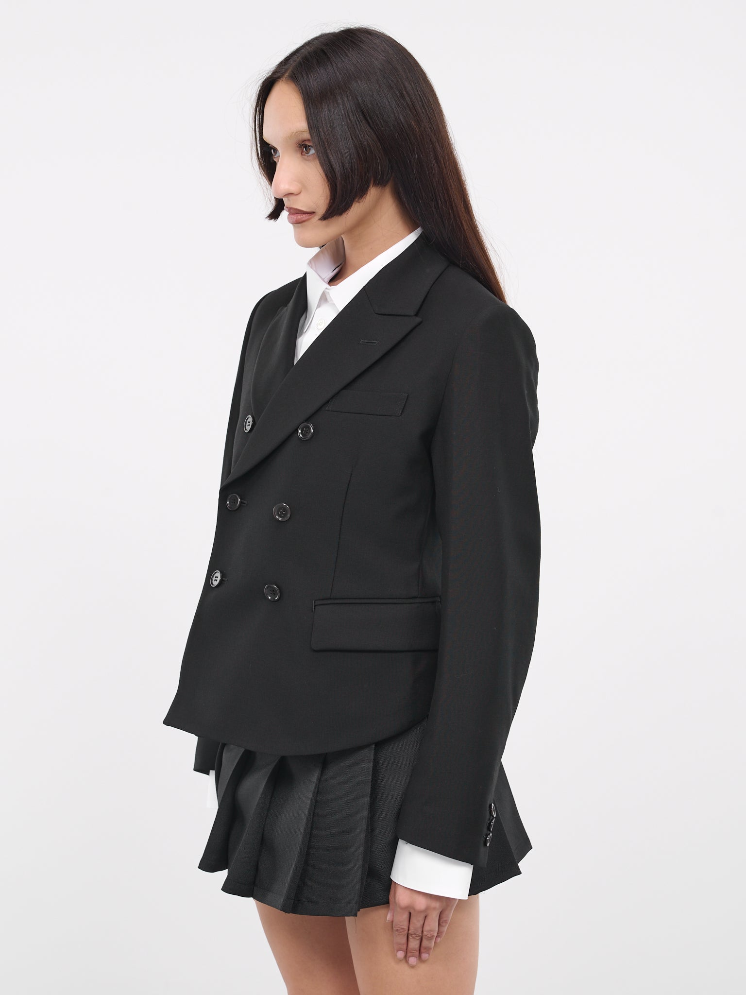 Lace-Up Blazer (3L-J006-051-BLACK)