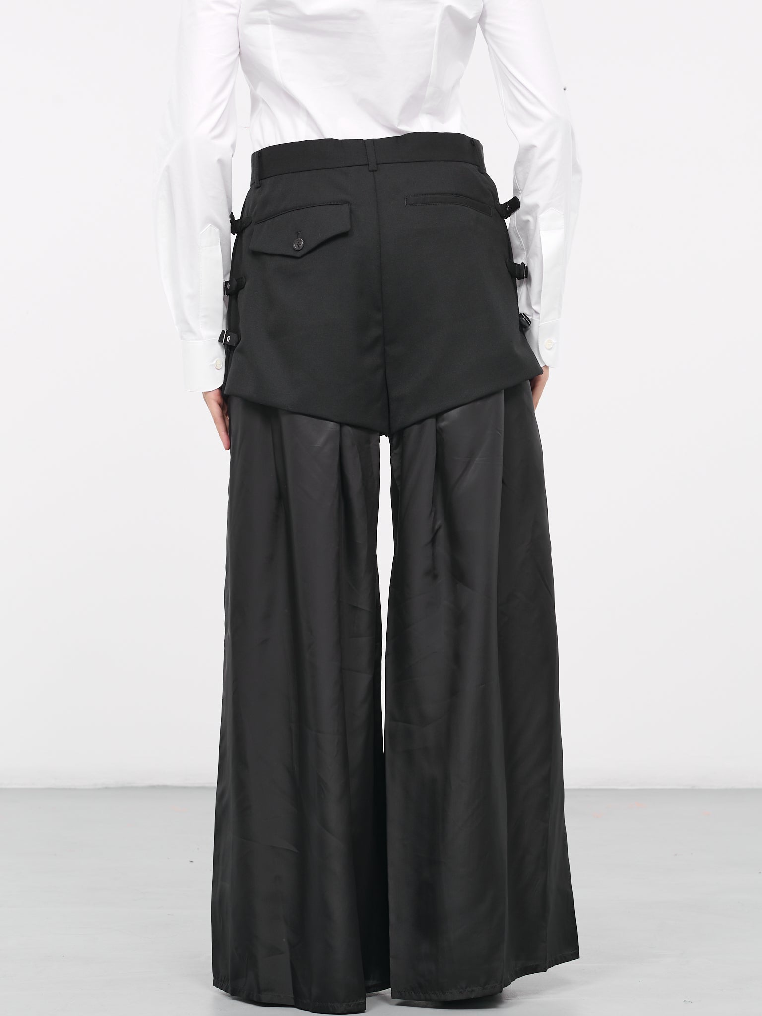 Layered Palazzo Trousers (3L-P004-051-BLACK)