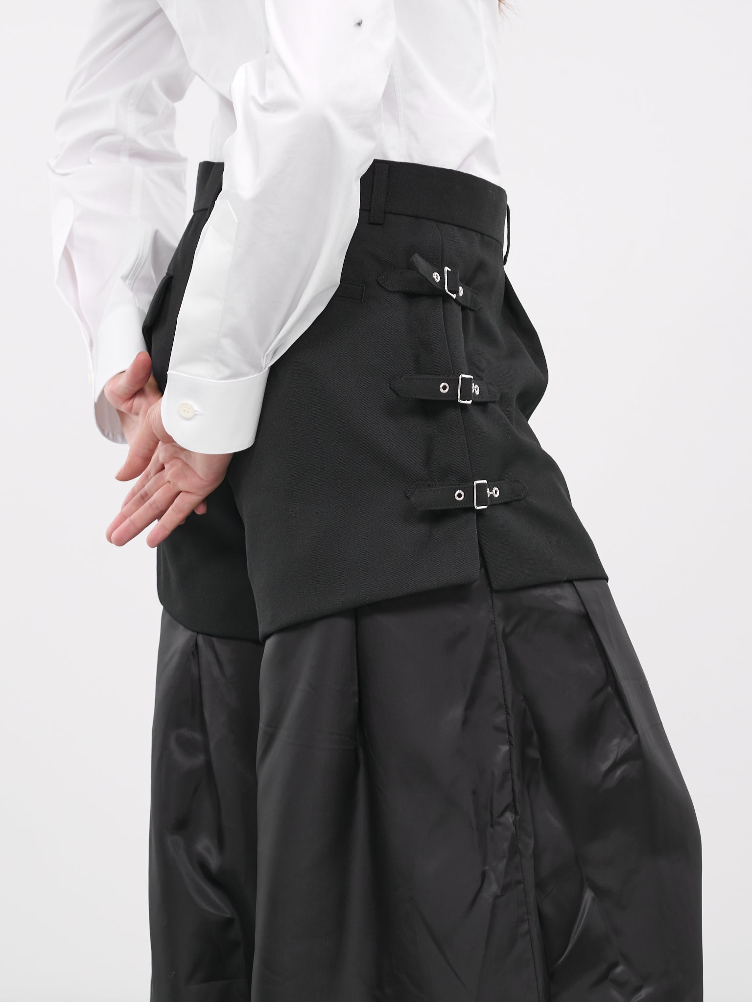 Layered Palazzo Trousers (3L-P004-051-BLACK)