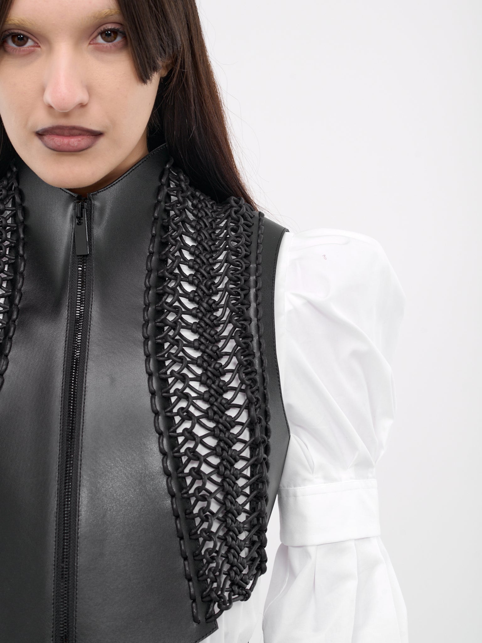 Synthetic Leather Vest (3M-V001-051-BLACK)
