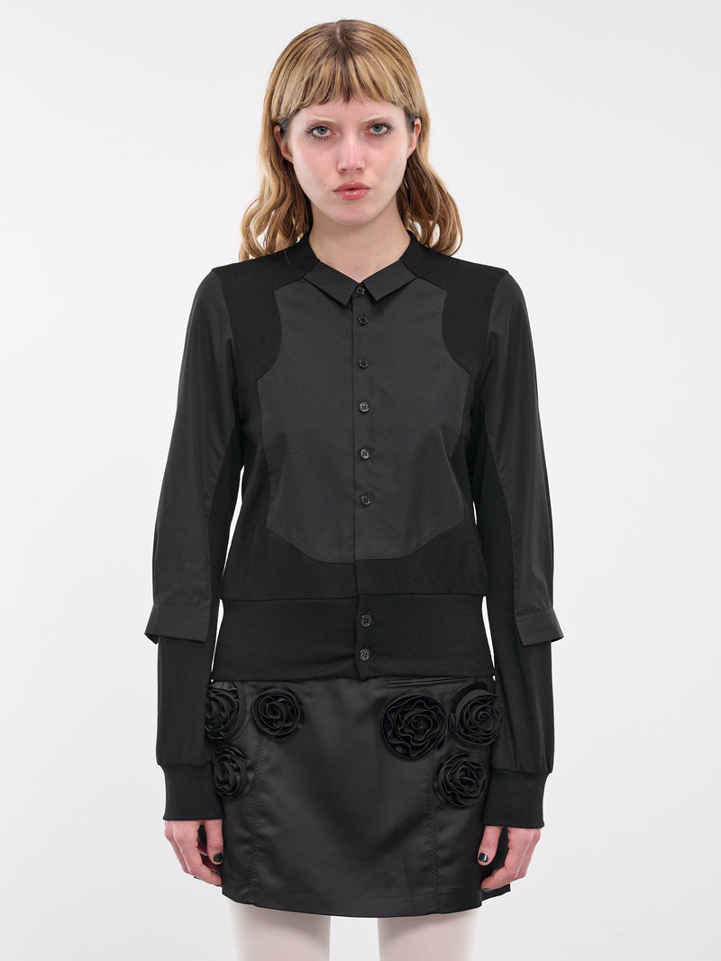 noir kei ninomiya COMME des GARCONS Long Sleeve Shirt Black XS | PLAYFUL