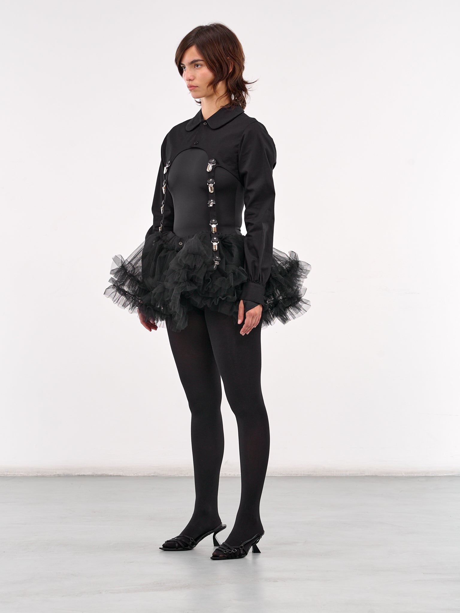 Peter Pan Shirt & Detachable Skirt (3O-B002-BLACK)