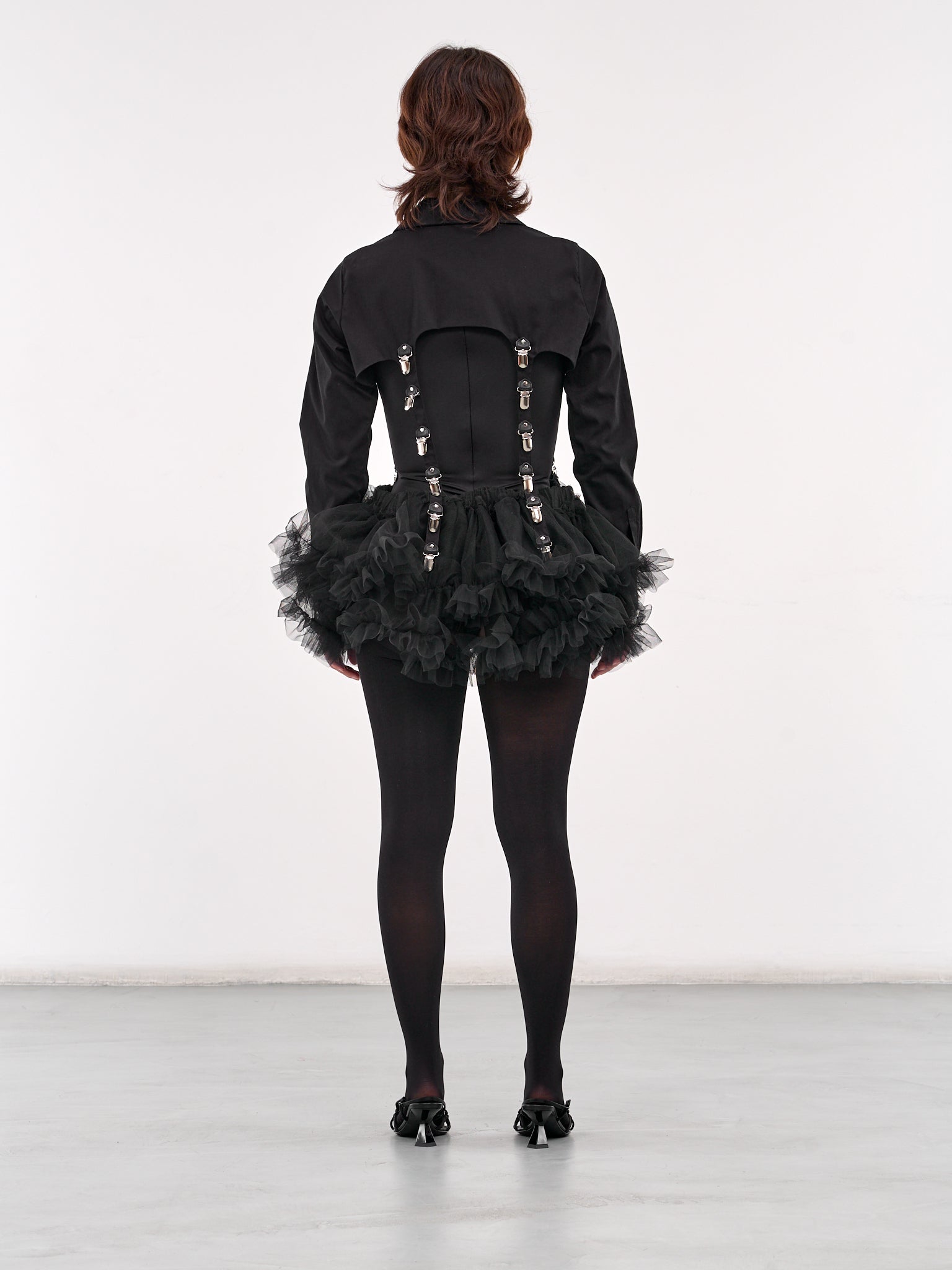 Peter Pan Shirt & Detachable Skirt (3O-B002-BLACK)