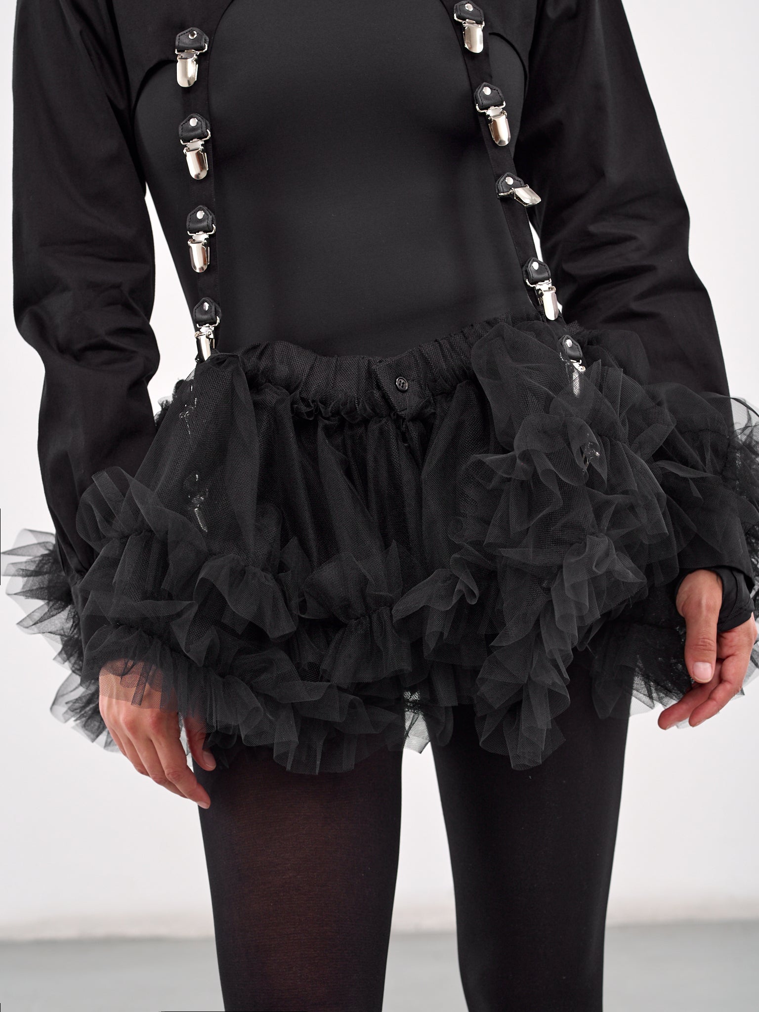 Peter Pan Shirt & Detachable Skirt (3O-B002-BLACK)